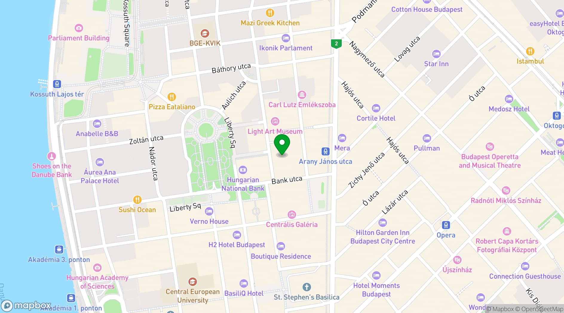 Map showing Intermezzo Roof Terrace