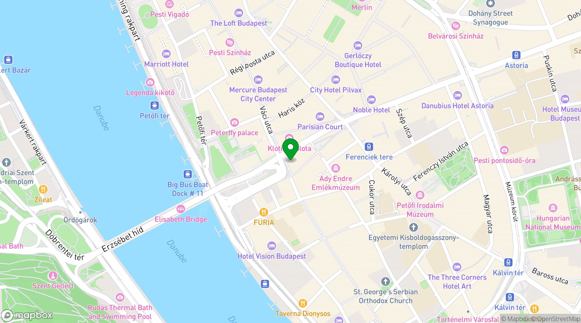 Map showing Duchess Rooftop