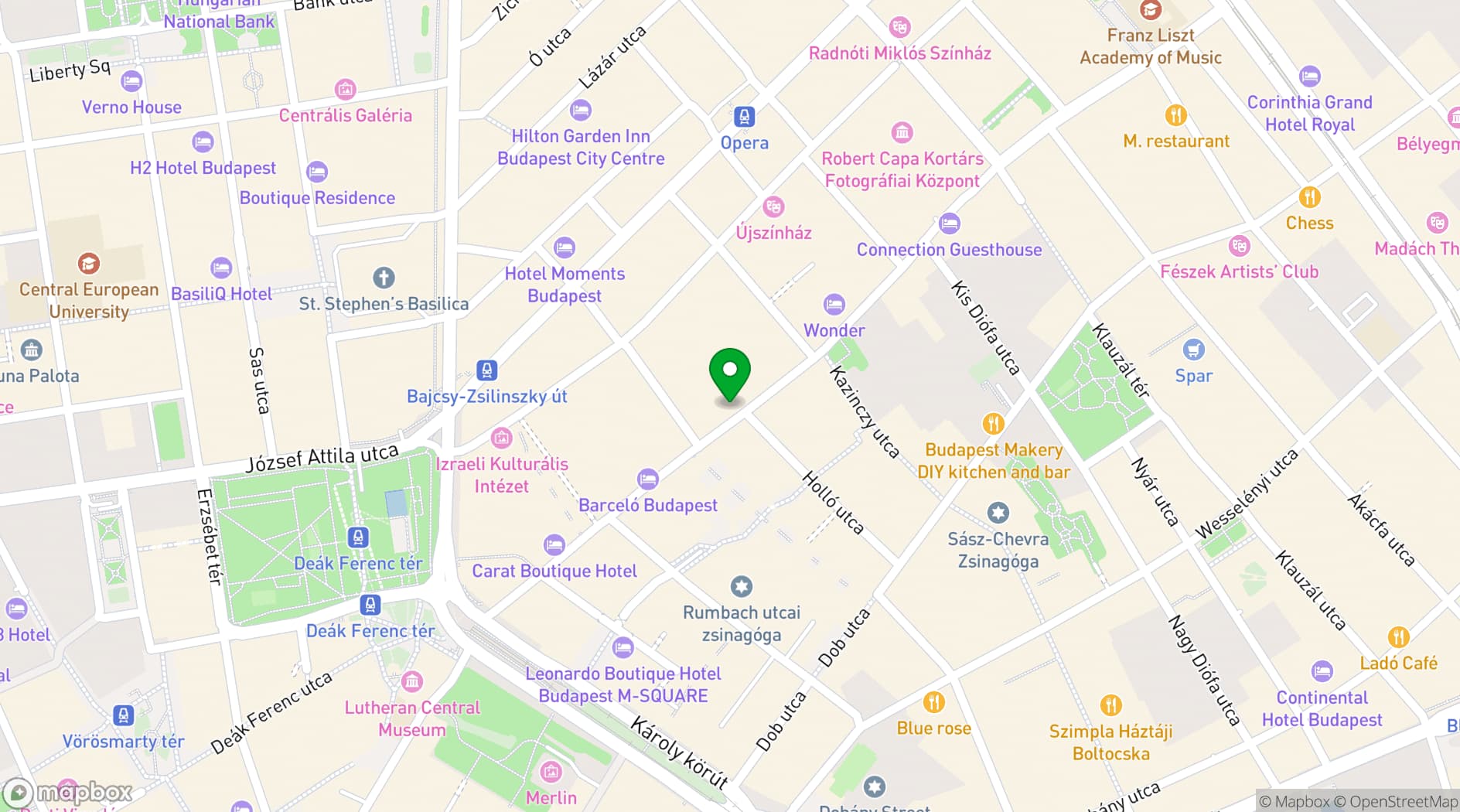 Map showing Twentysix Budapest