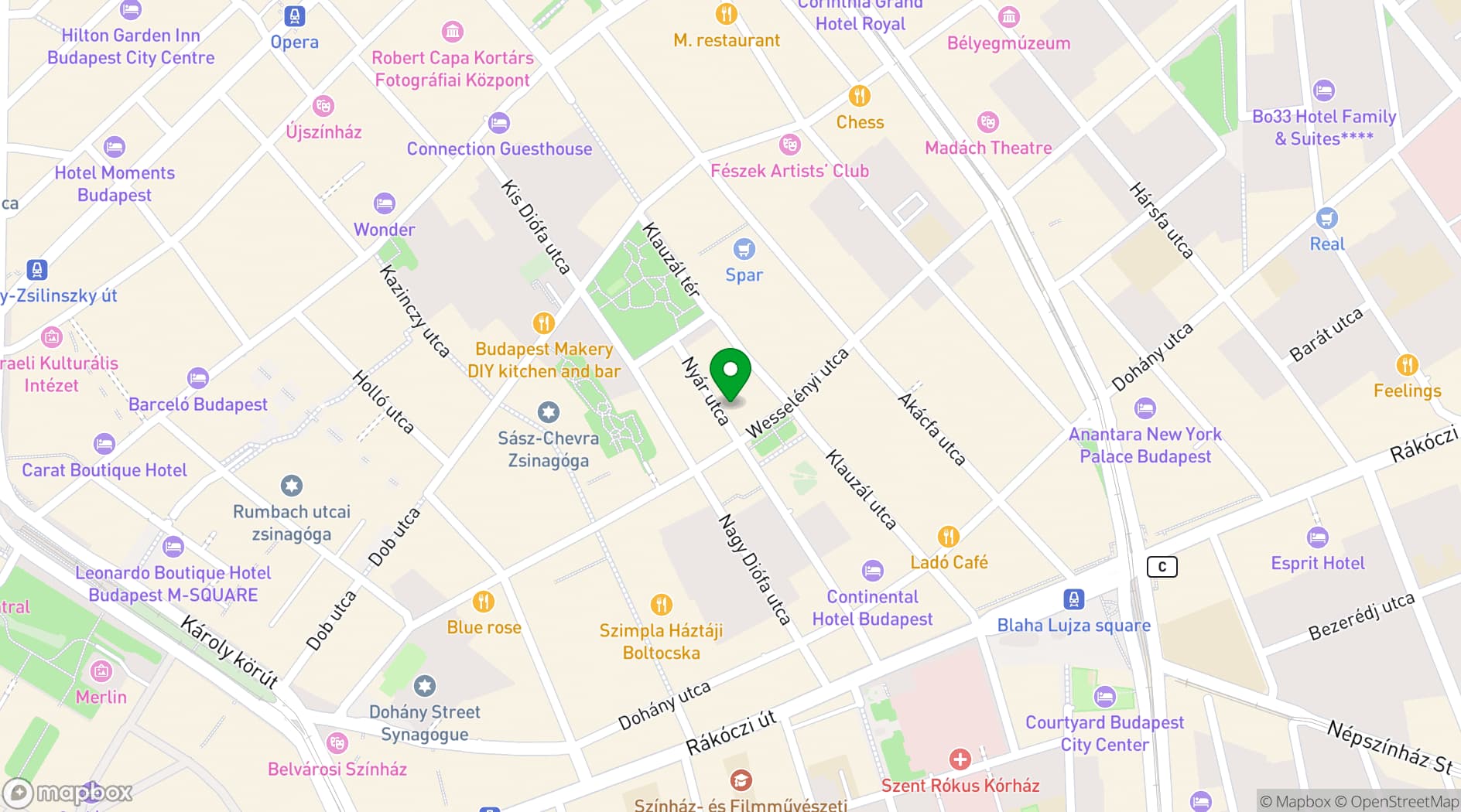 Map showing Black Swan Bar