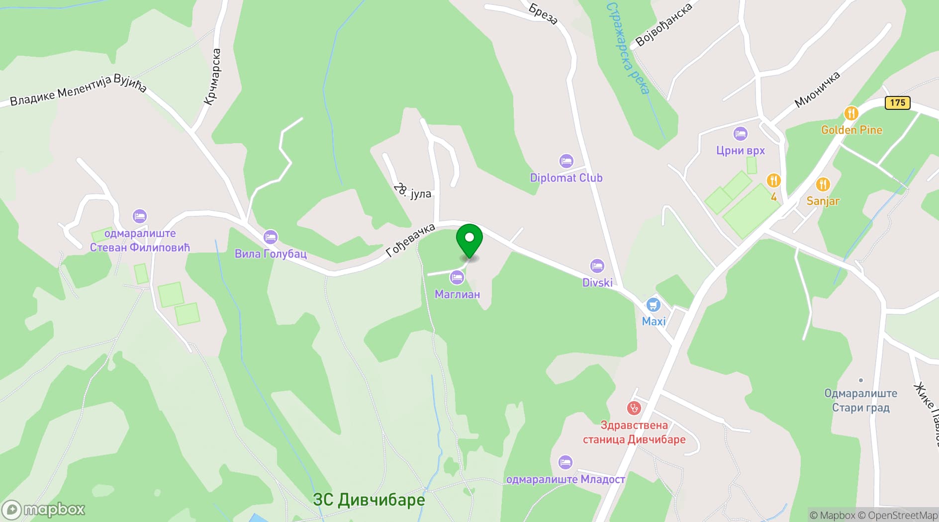 Map showing Maglian Campus co-living co-working