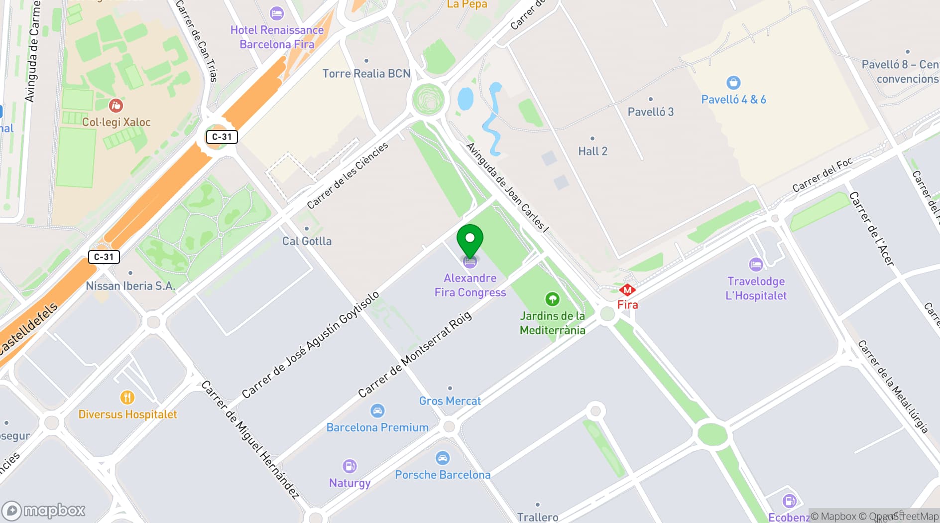Map showing Alexandre Fira Congress