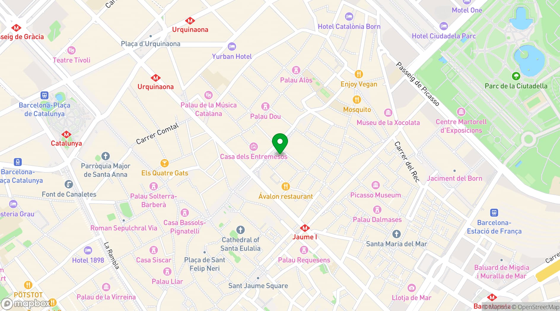 Map showing The Roof