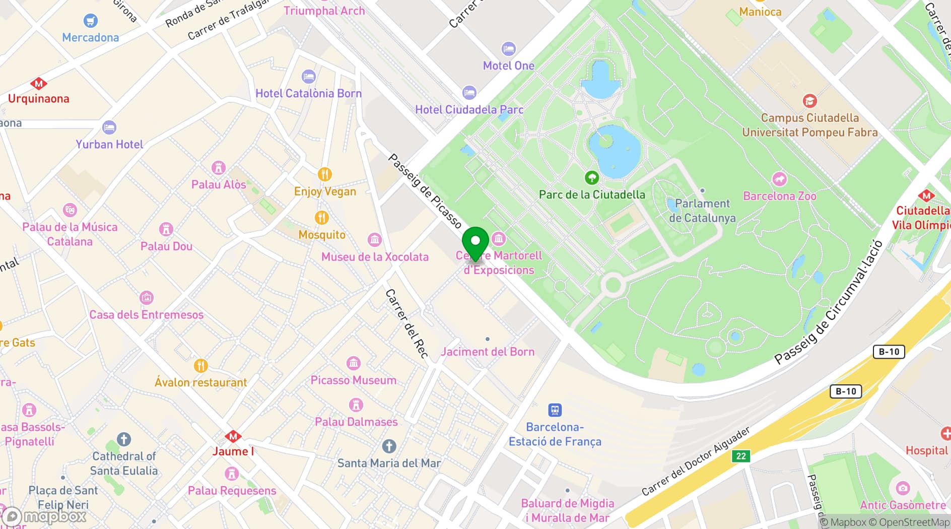 Map showing Borneta