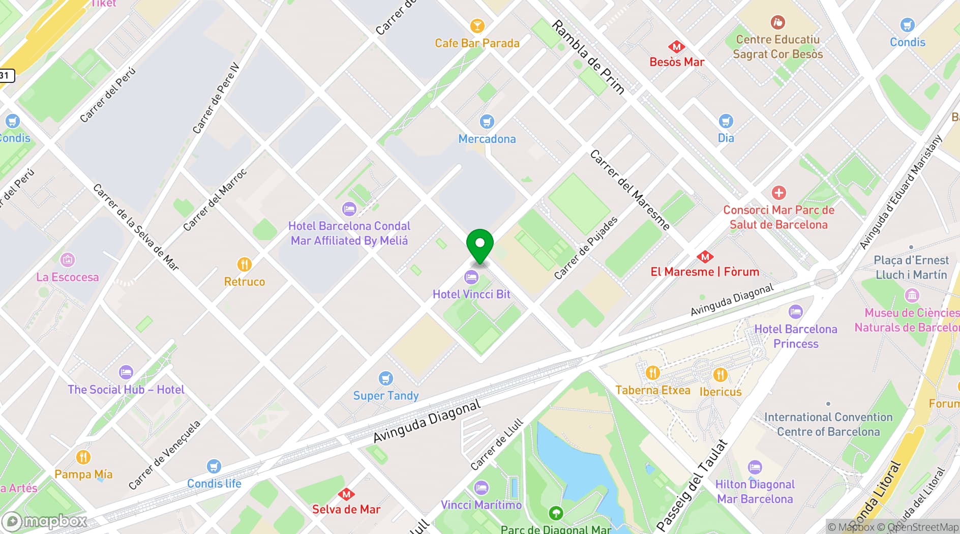 Map showing Vincci Bit 4*
