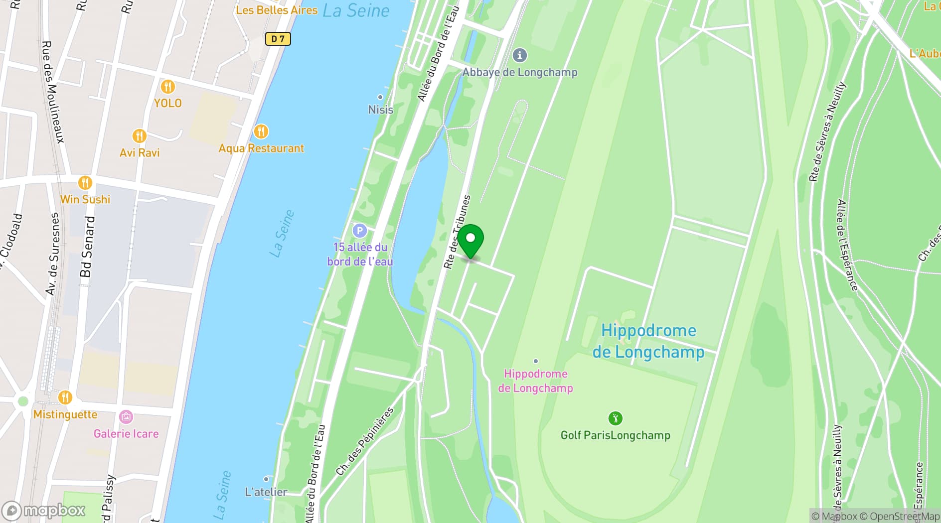 Map showing La Garden Party