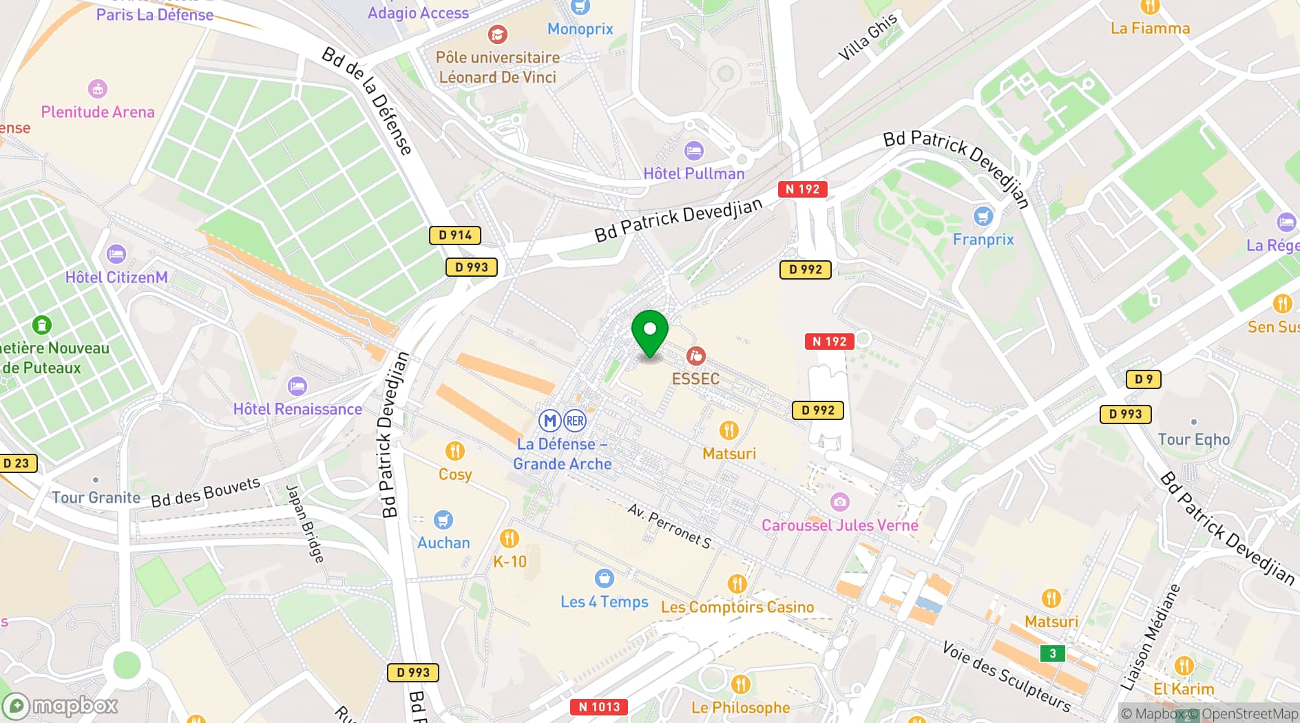 Map showing Muses Restaurant