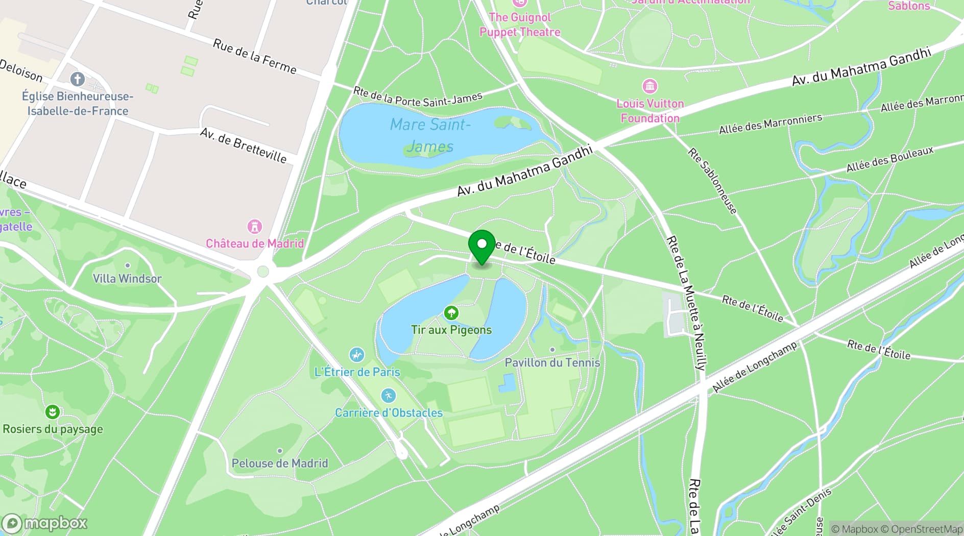 Map showing Les Pavillons des Étangs