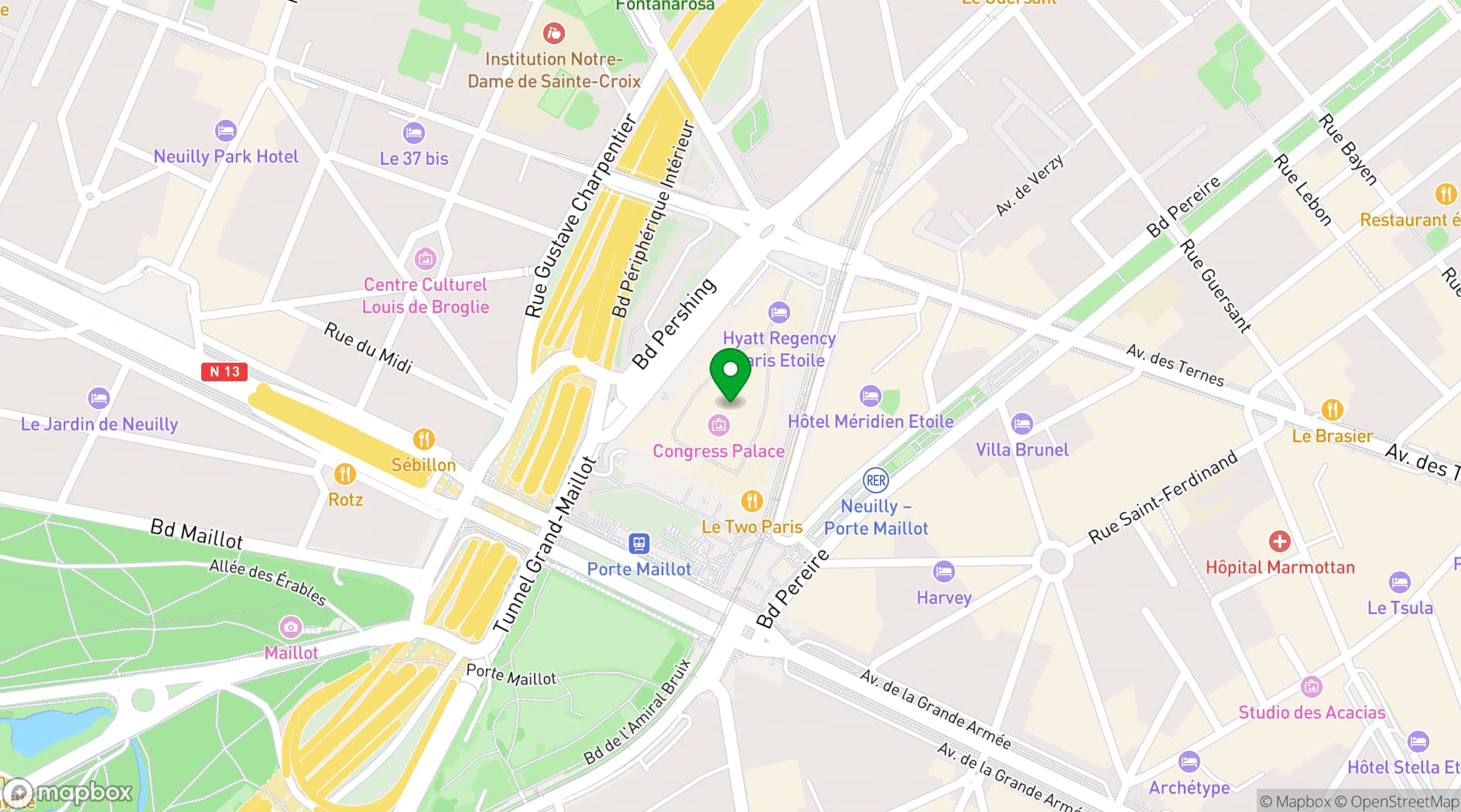 Map showing Viparis