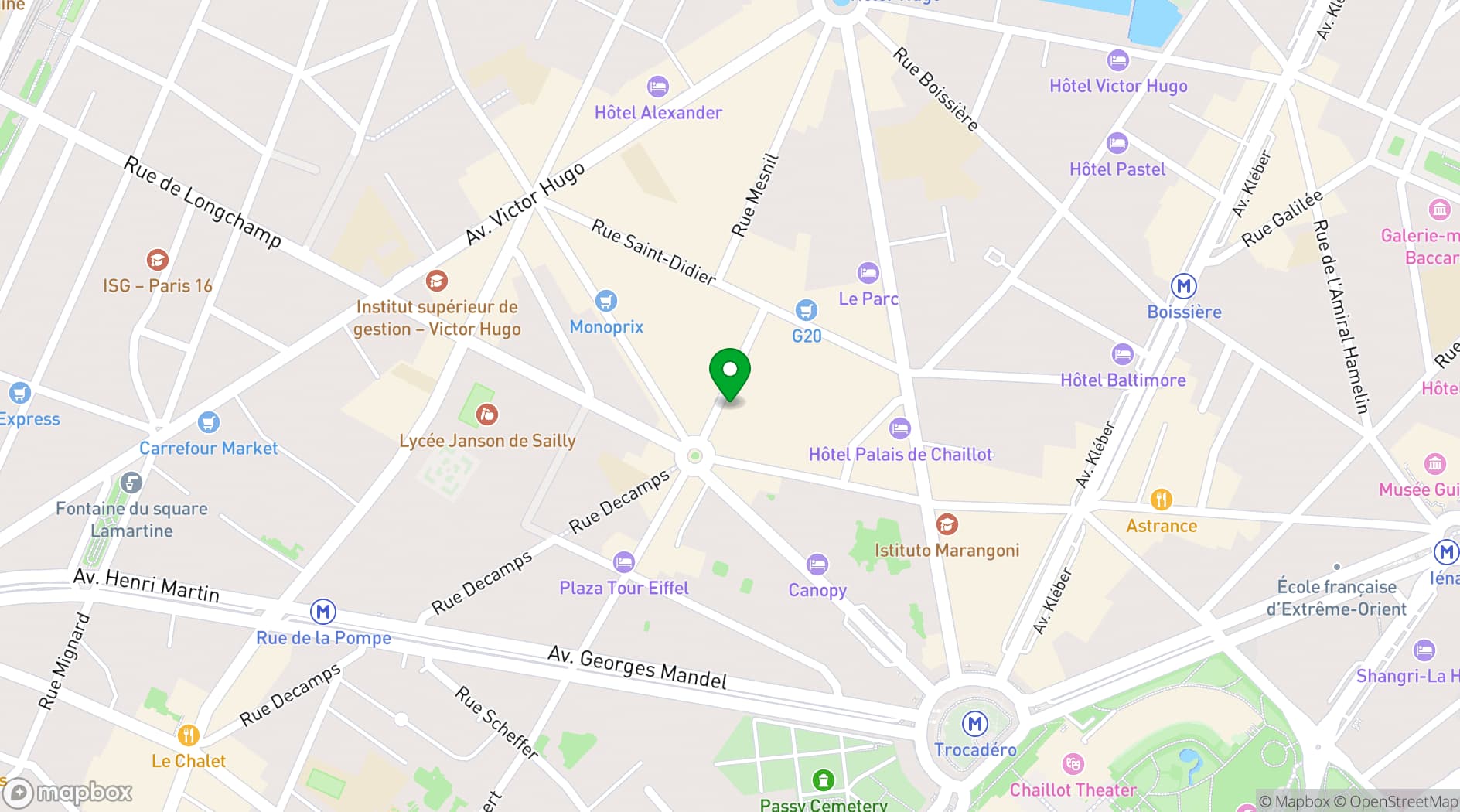 Map showing International Paris Air Show