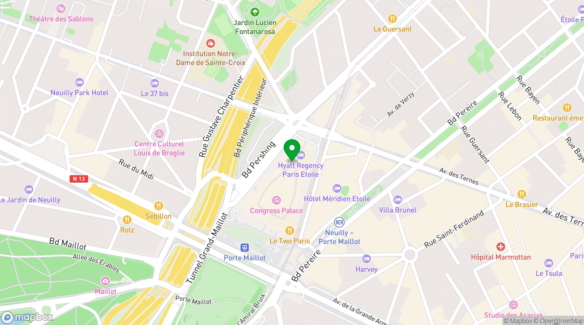 Map showing Windo Skybar