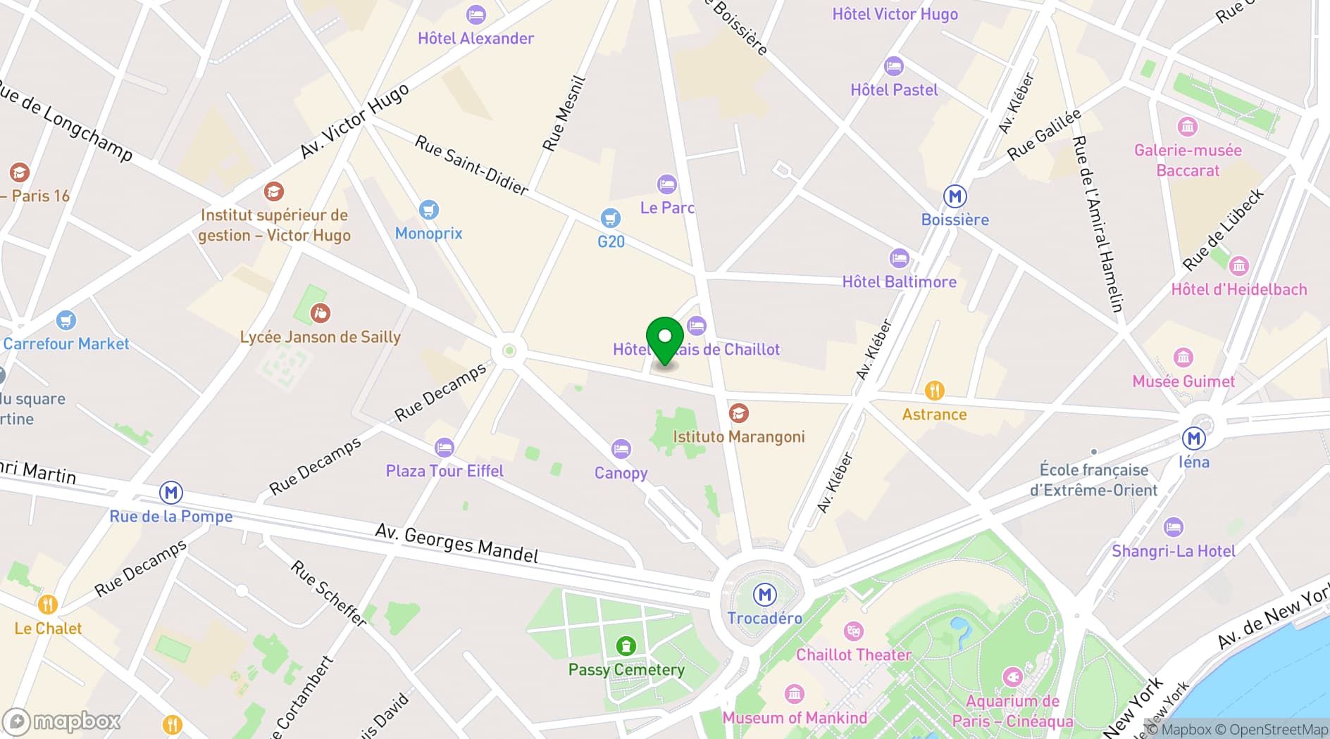 Map showing Paris Longchamp