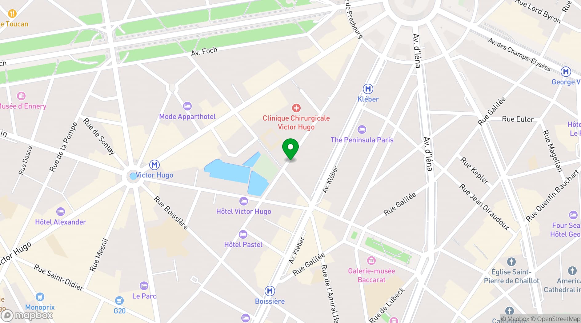 Map showing Le Belgrand Hotel Paris Champs Elysees, Tapestry Collection by Hilton