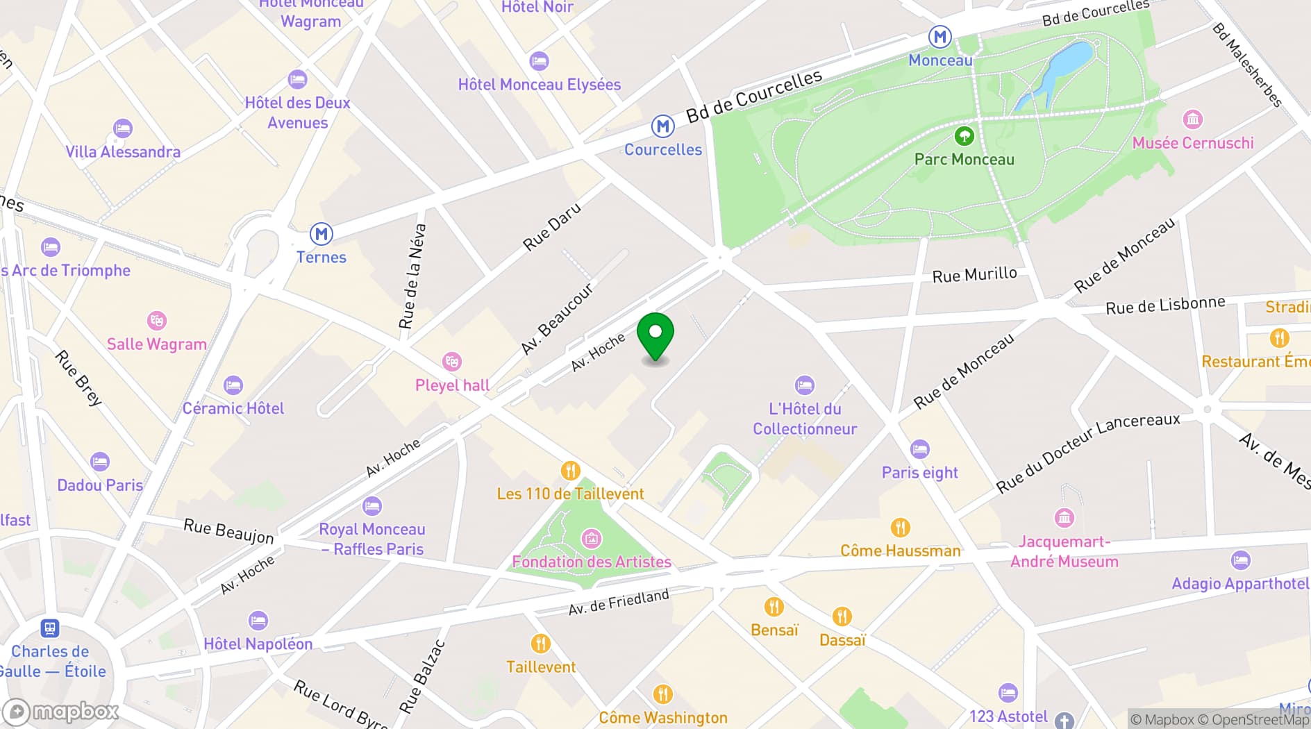 Map showing Les Salons Hoche