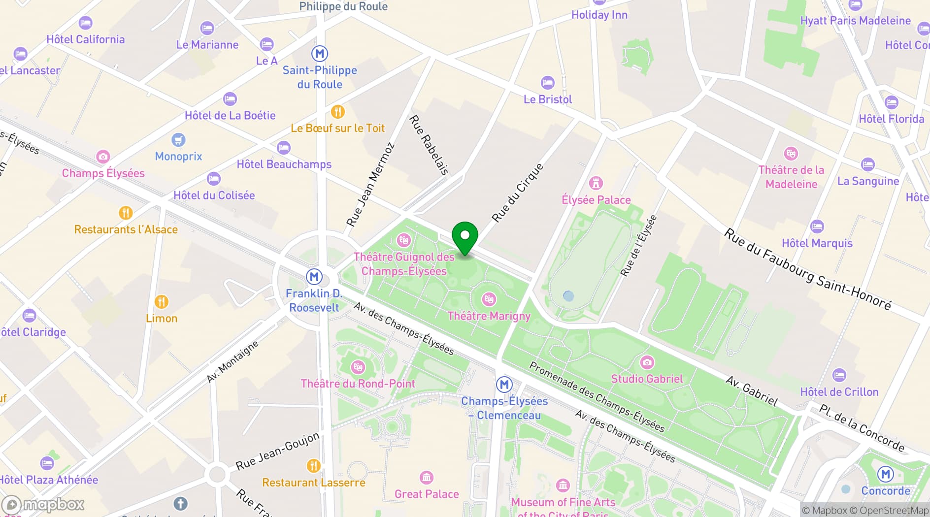 Map showing Le Gabriel