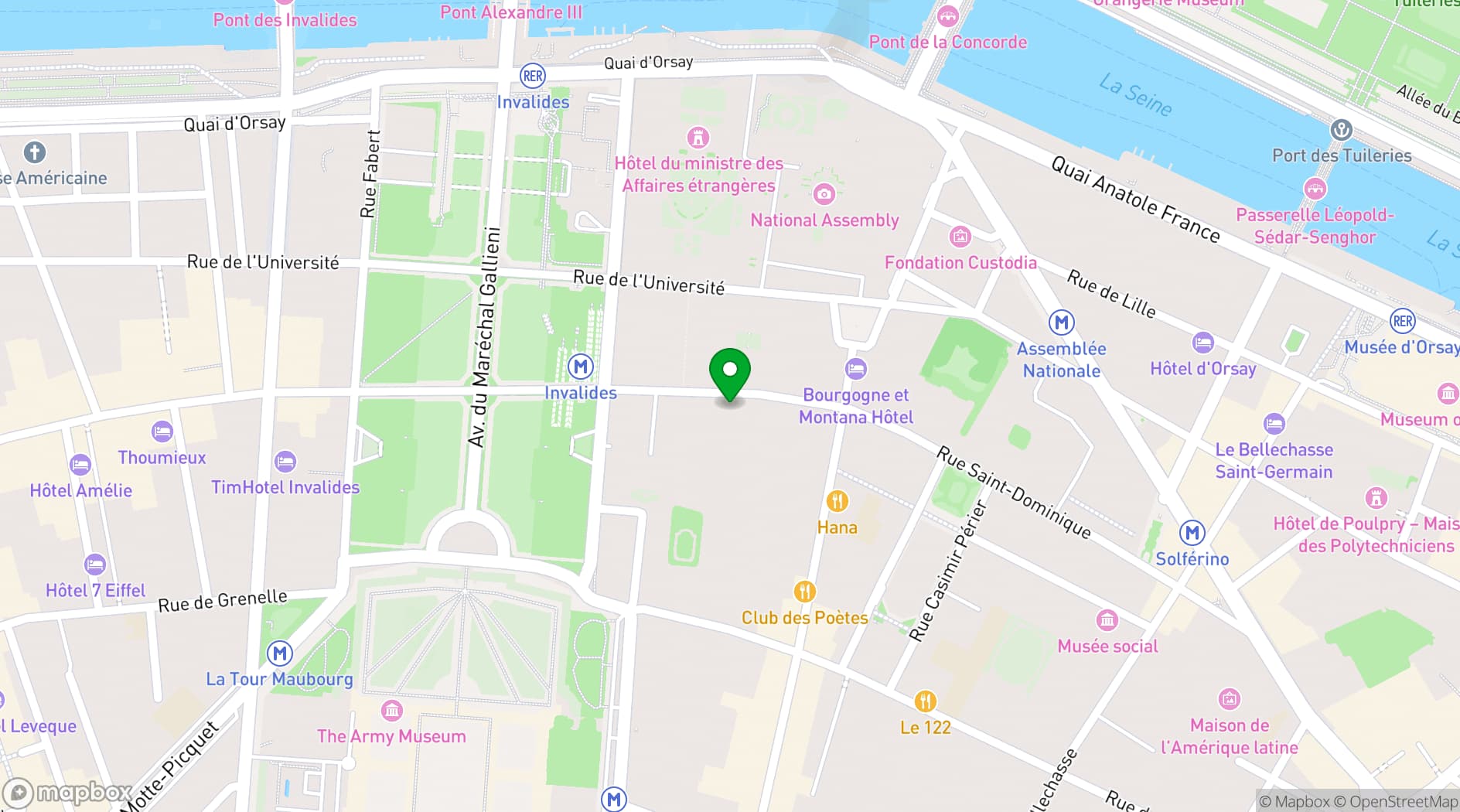 Map showing Chateauform Les Jardins de Saint-Dominique