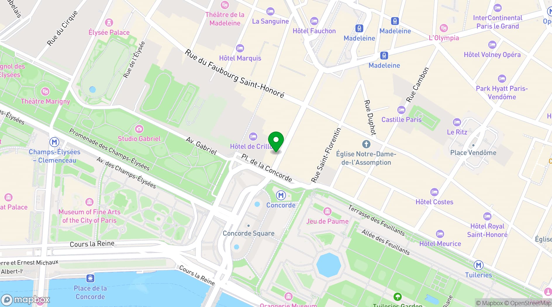 Map showing Morning Concorde