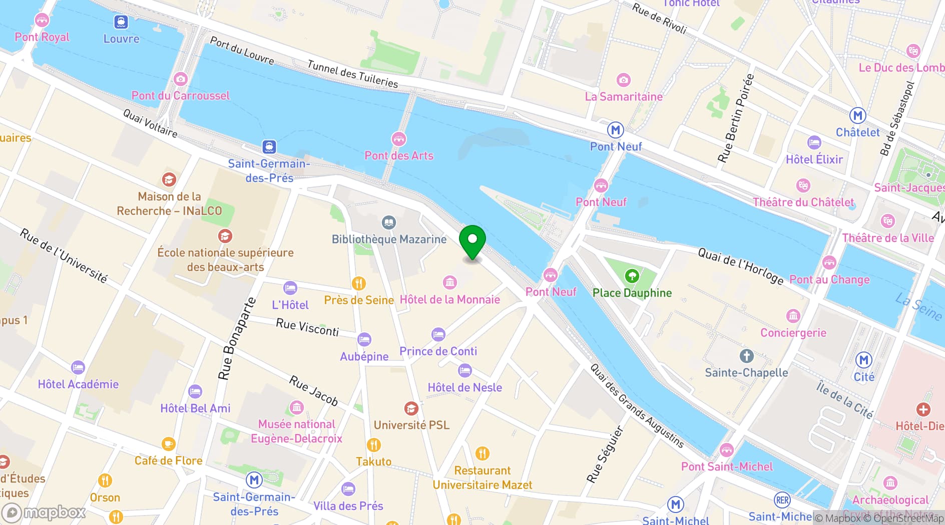Map showing Restaurant Guy Savoy