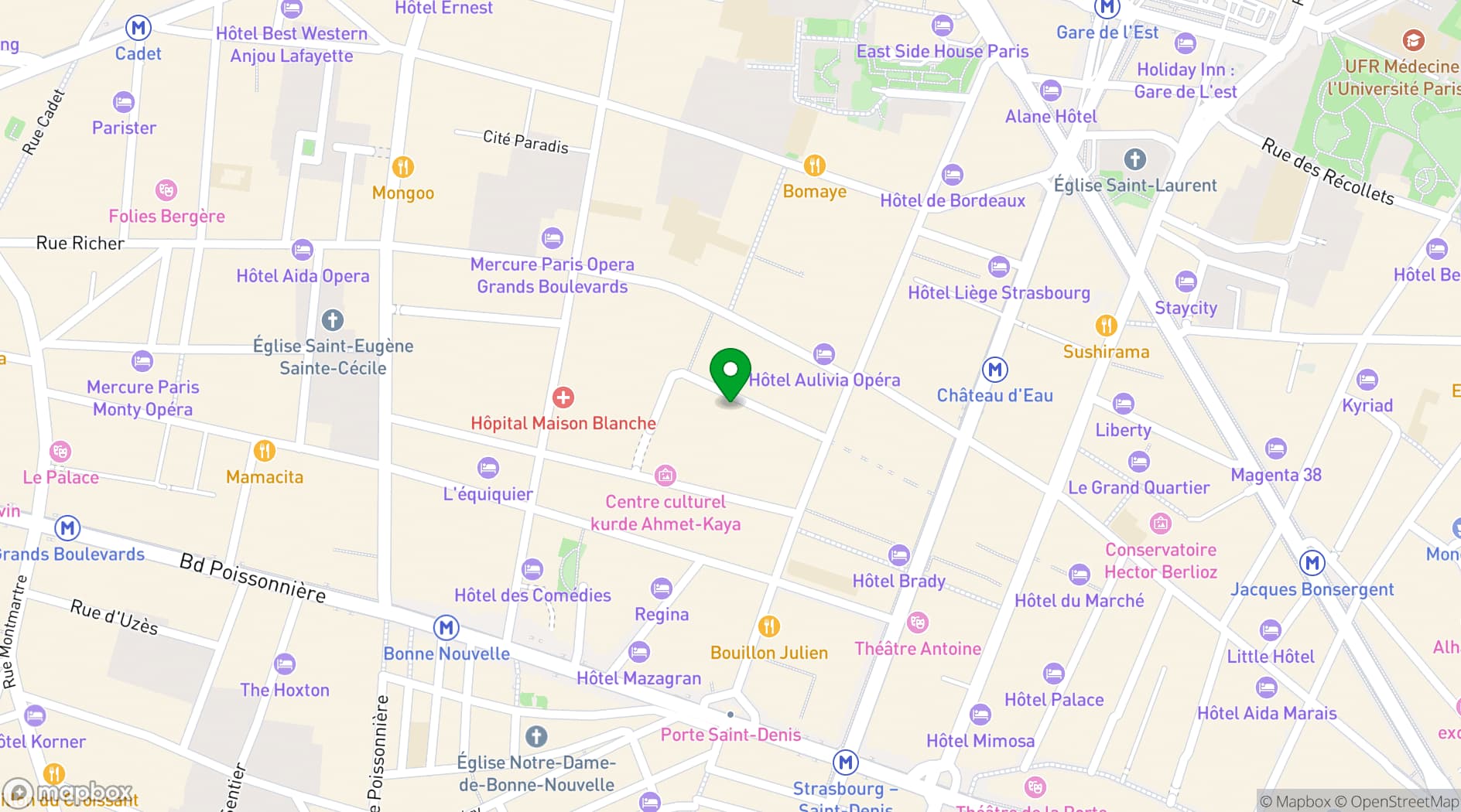 Map showing Brasserie Floderer