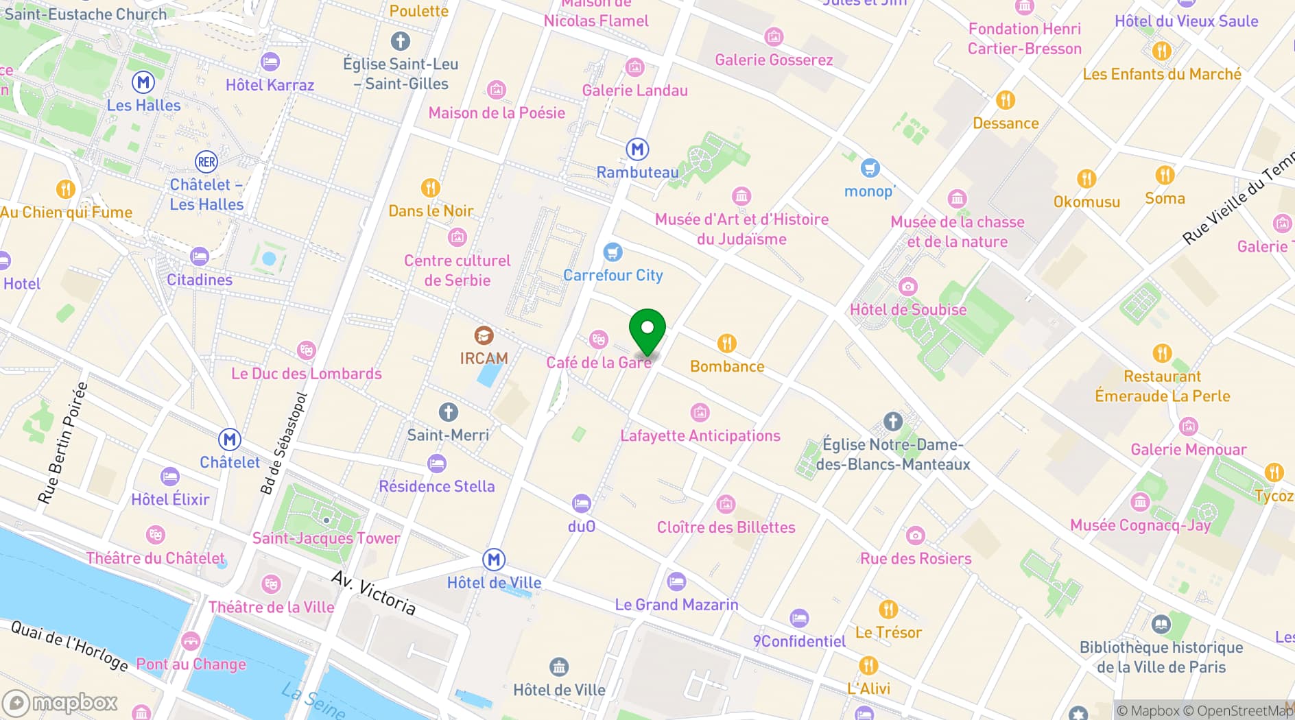 Map showing GrandCoeur