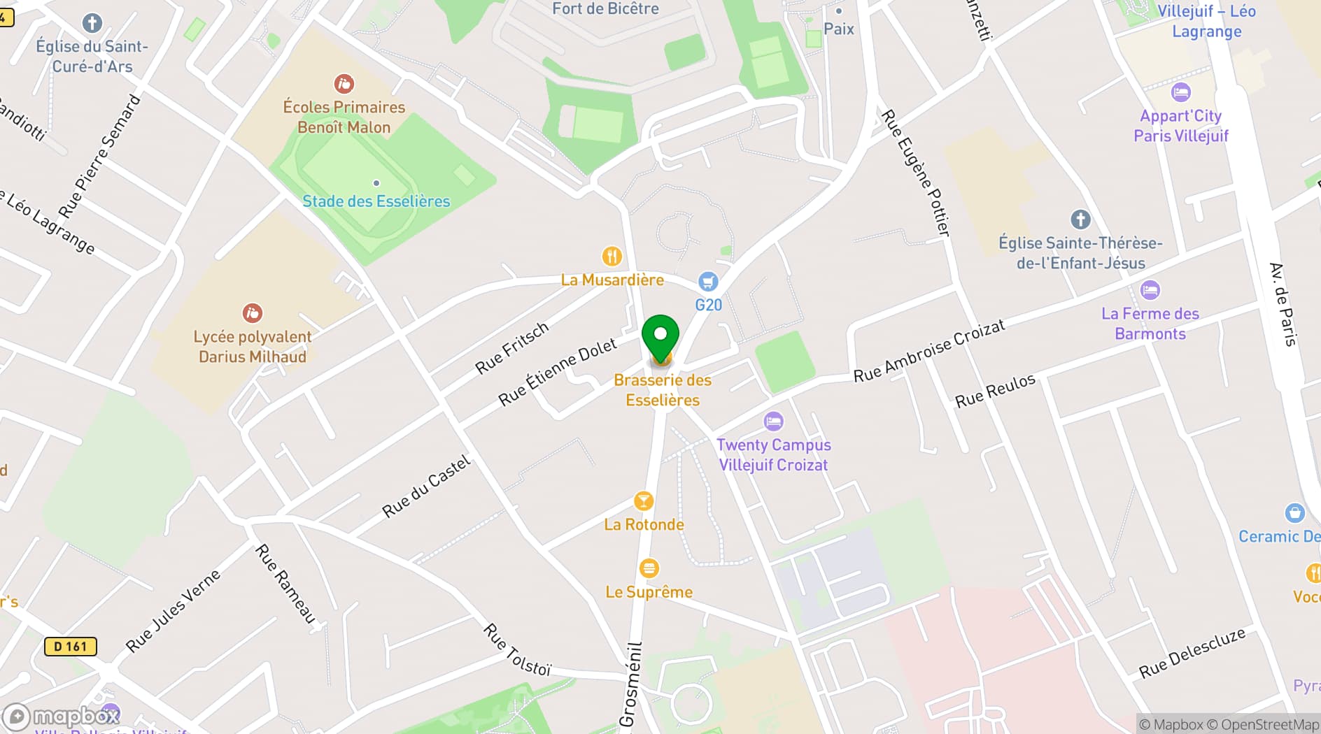 Map showing Les Esselières