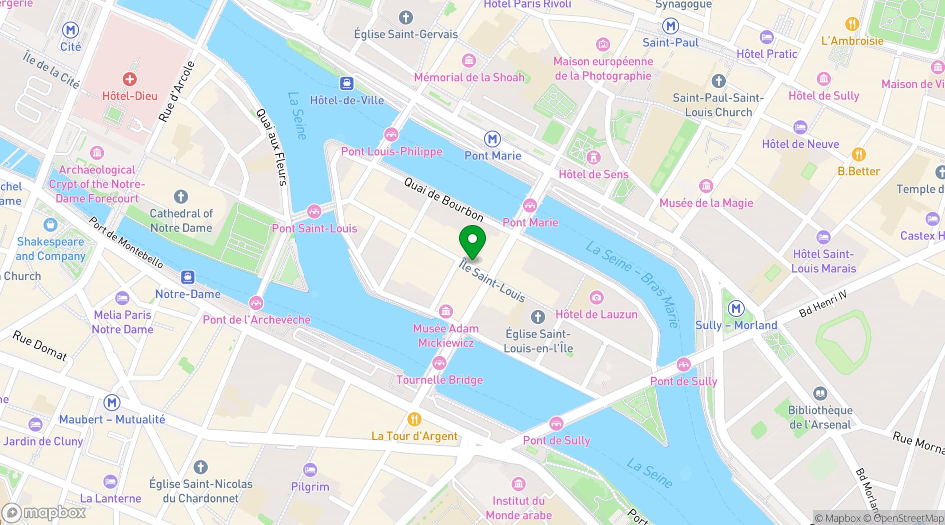 Map showing Hôtel du Jeu de Paume