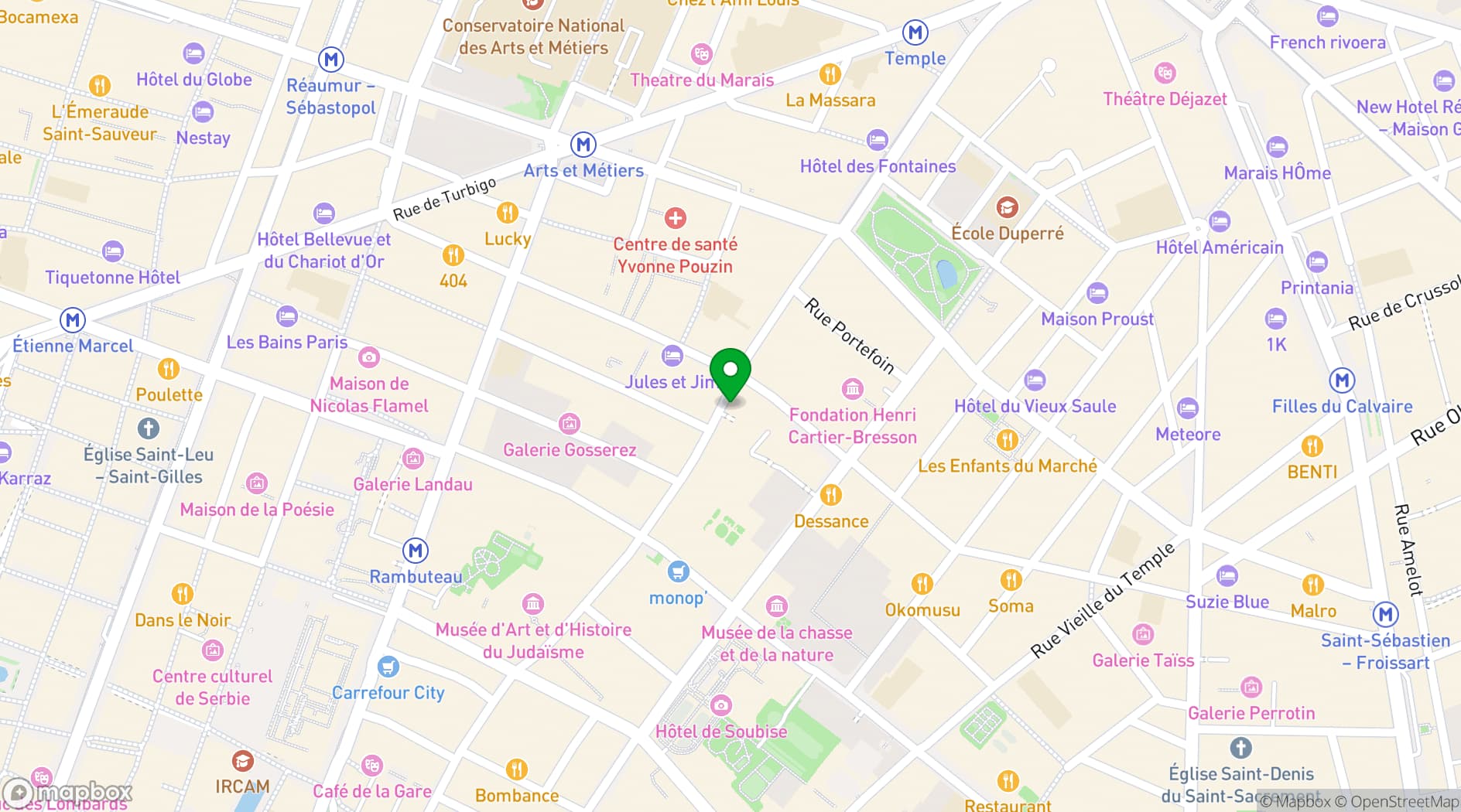 Map showing Temple & Chapon
