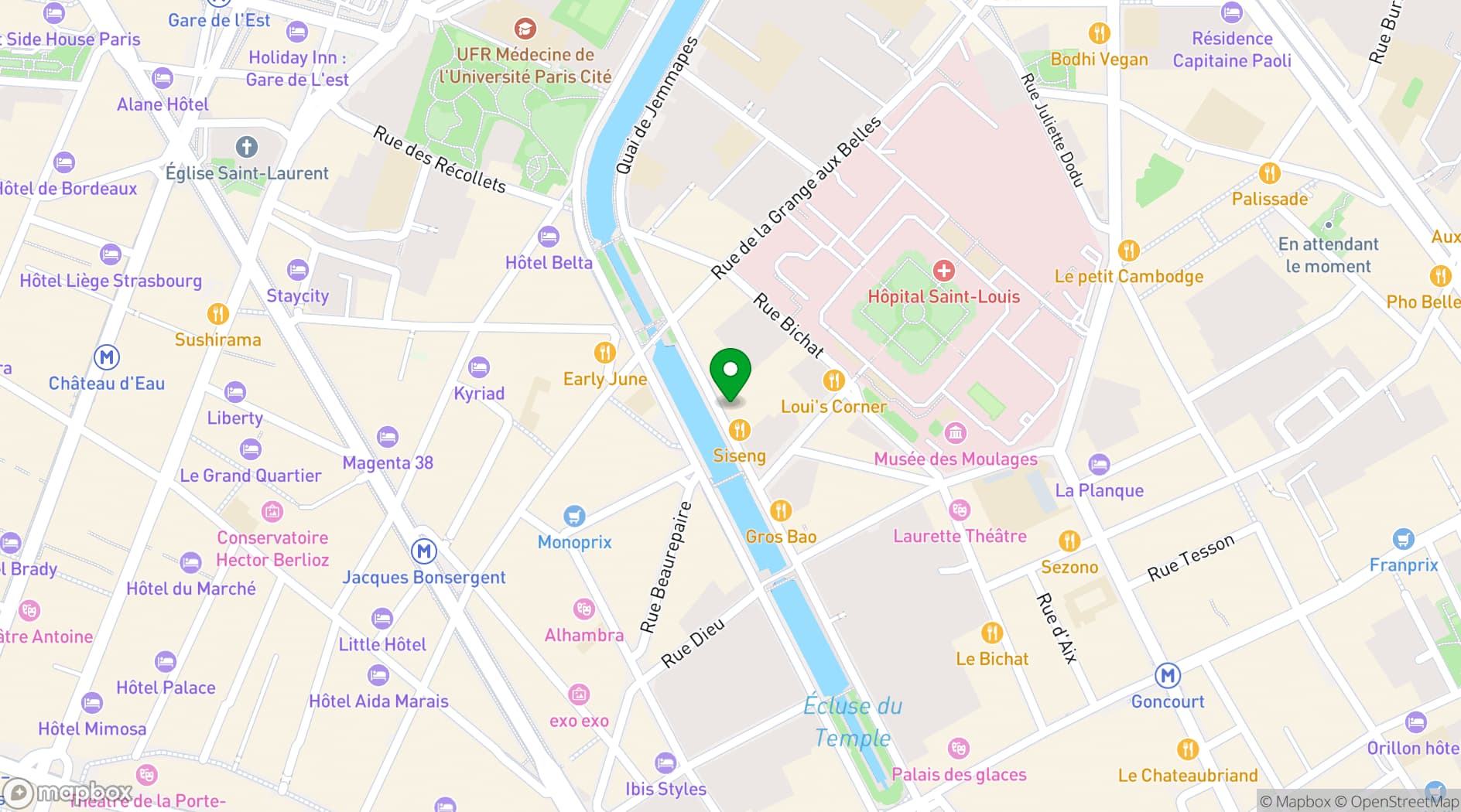 Map showing Comptoir General