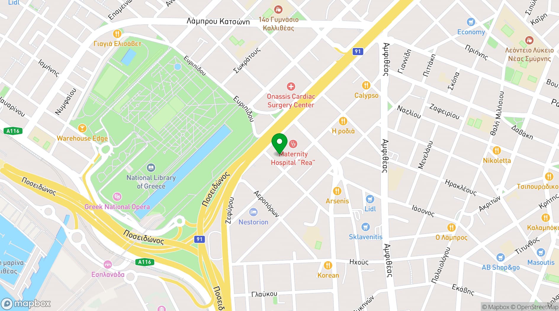Map showing Metropolitan Hotel Athens