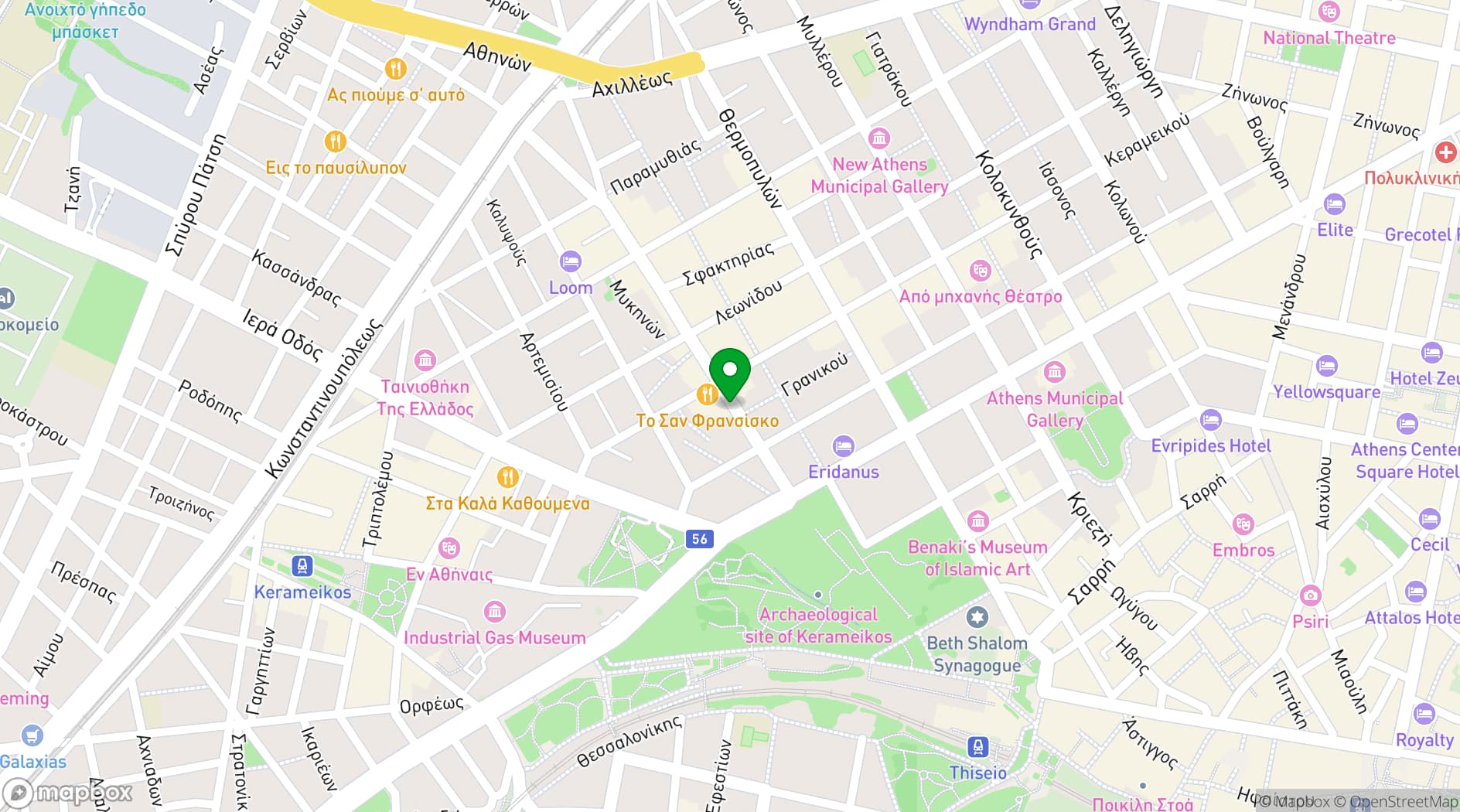 Map showing CTC Urban Gastronomy
