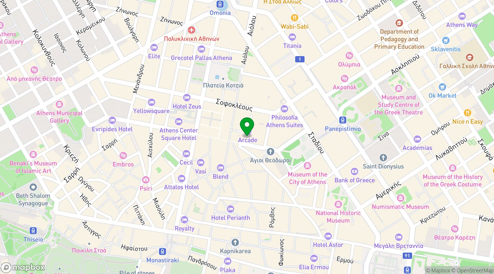 Map showing The Cube