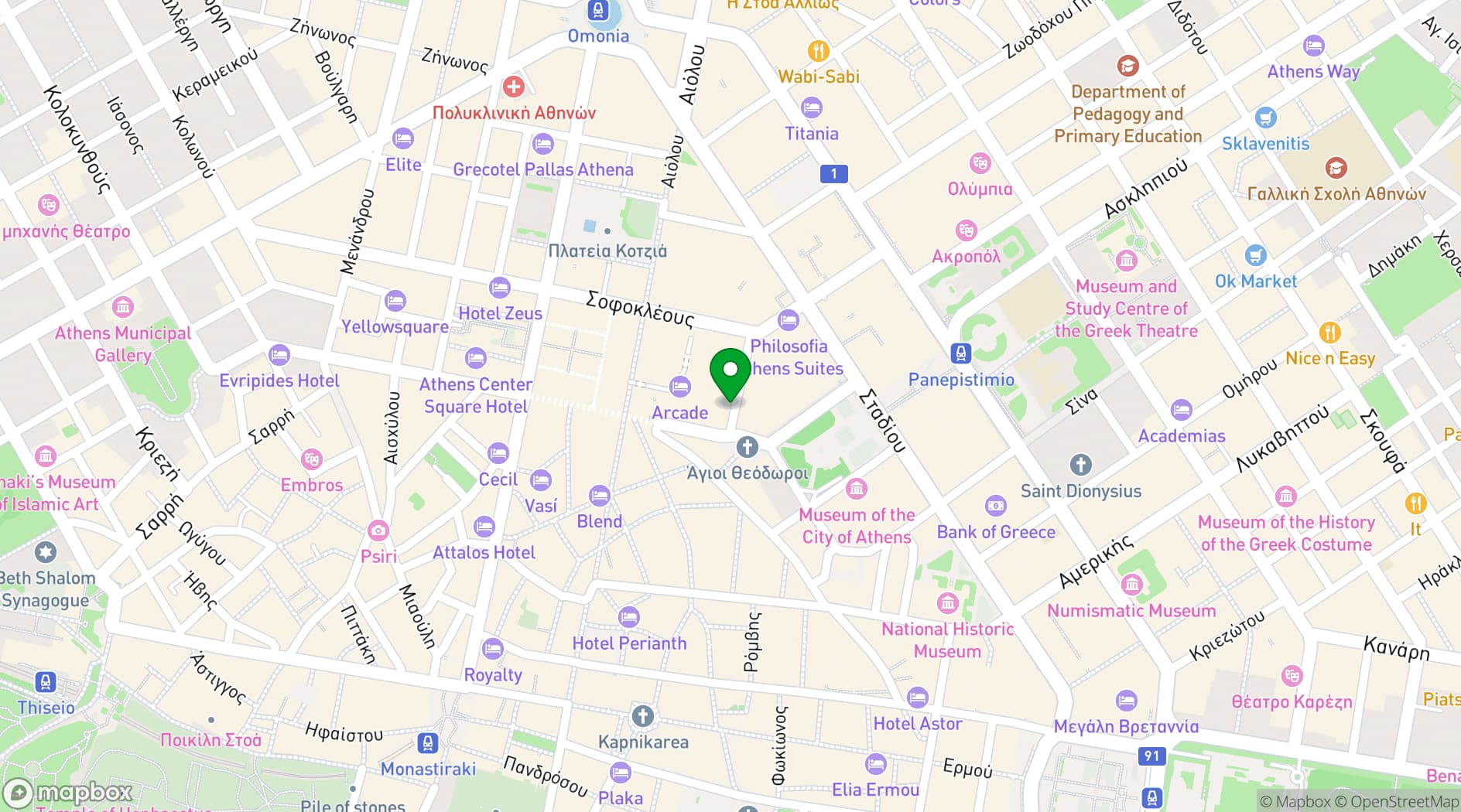 Map showing The Gem Society Boutique Hotel & Spa