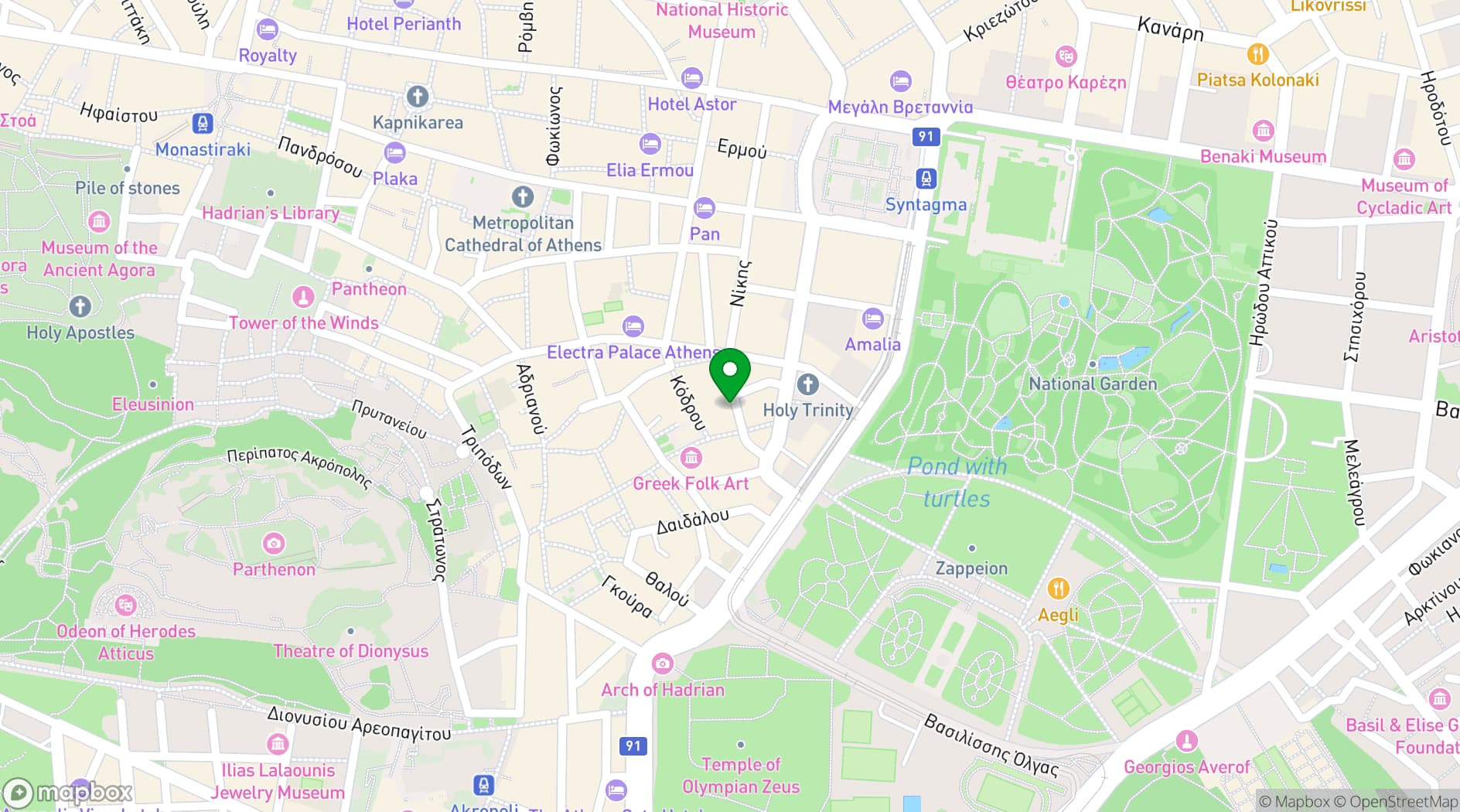 Map showing 2 Mazi Restaurant