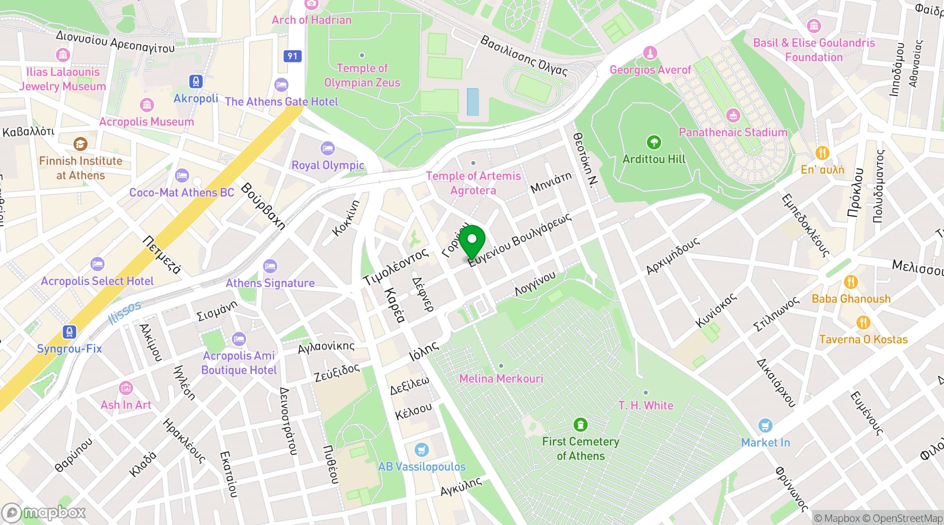 Map showing Mets Arts Centre