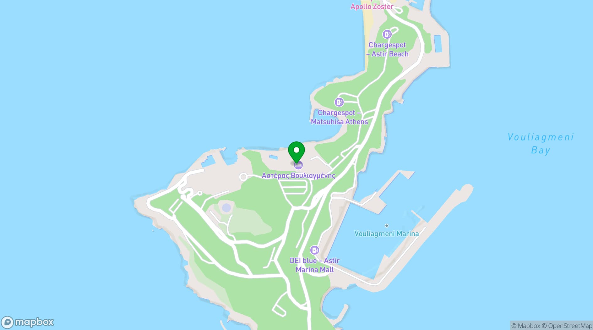 Map showing Four Seasons Astir Palace Hotel Athens
