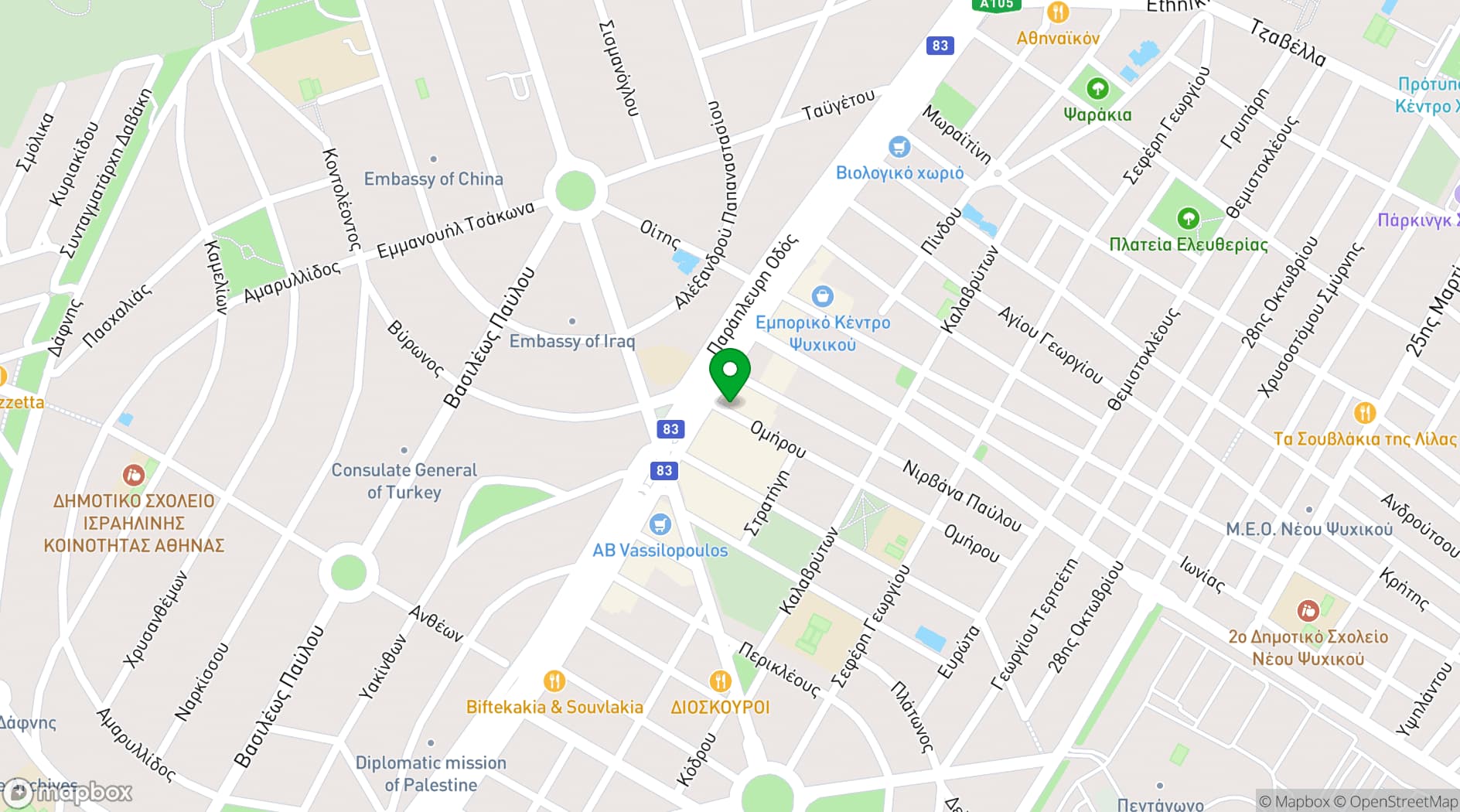 Map showing Solid Spaces