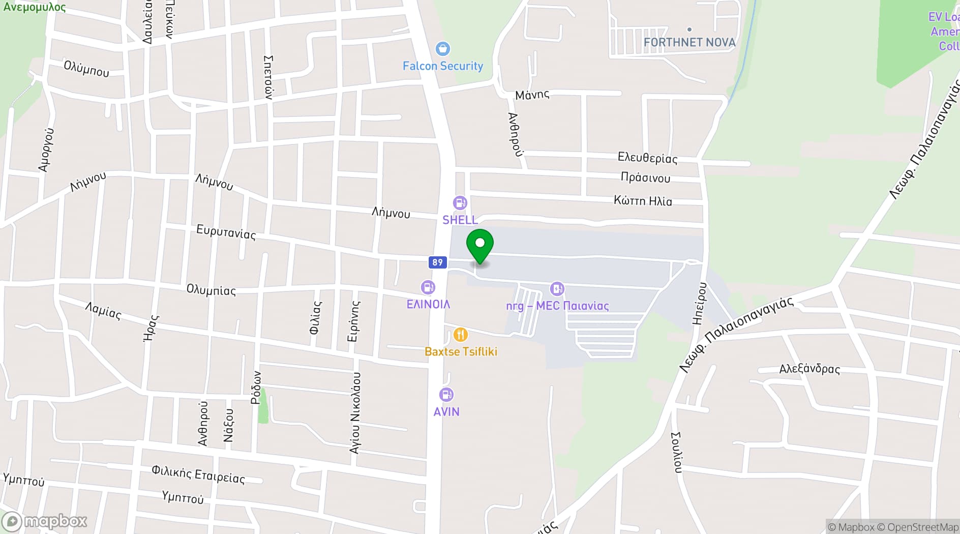 Map showing MEC Mediterranean Exhibition Center