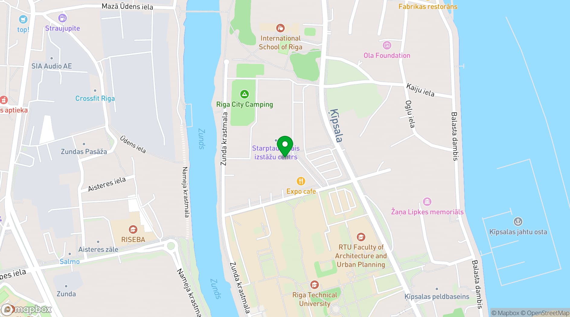 Map showing BT 1 International Exhibition Company