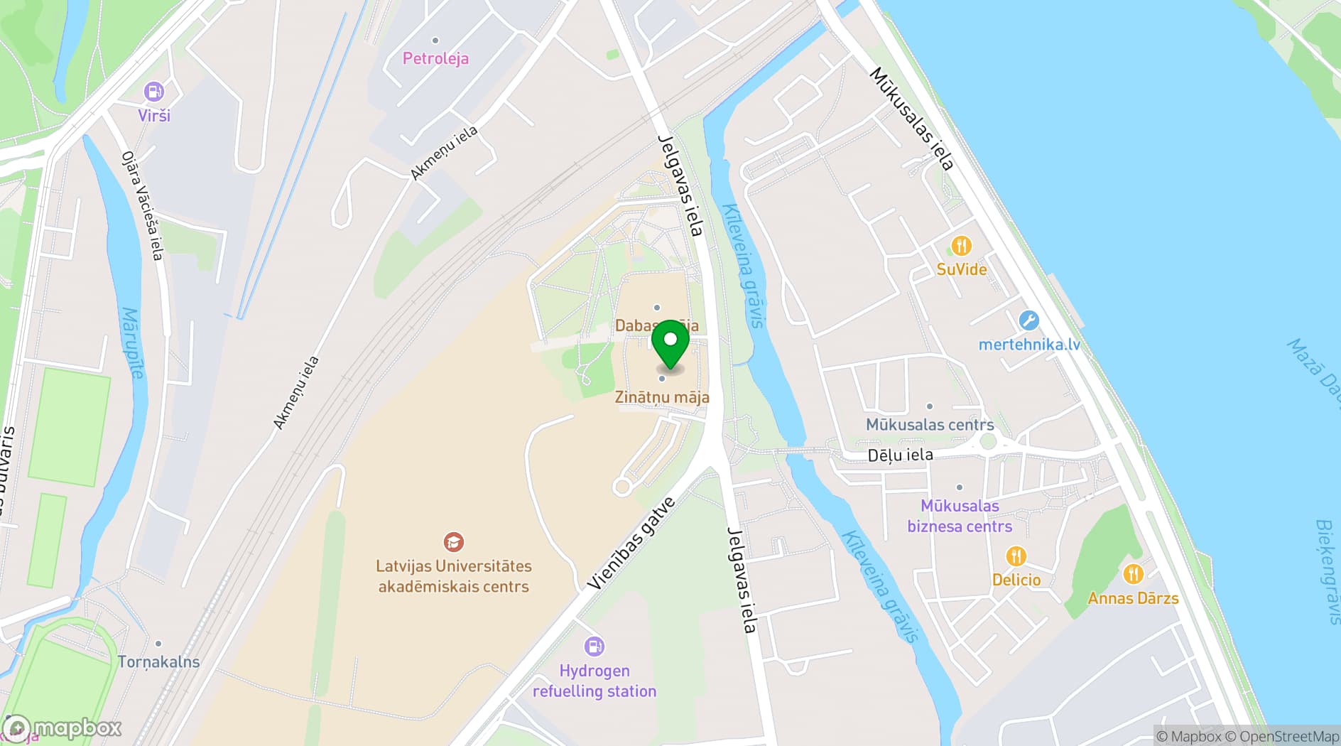 Map showing House of Science