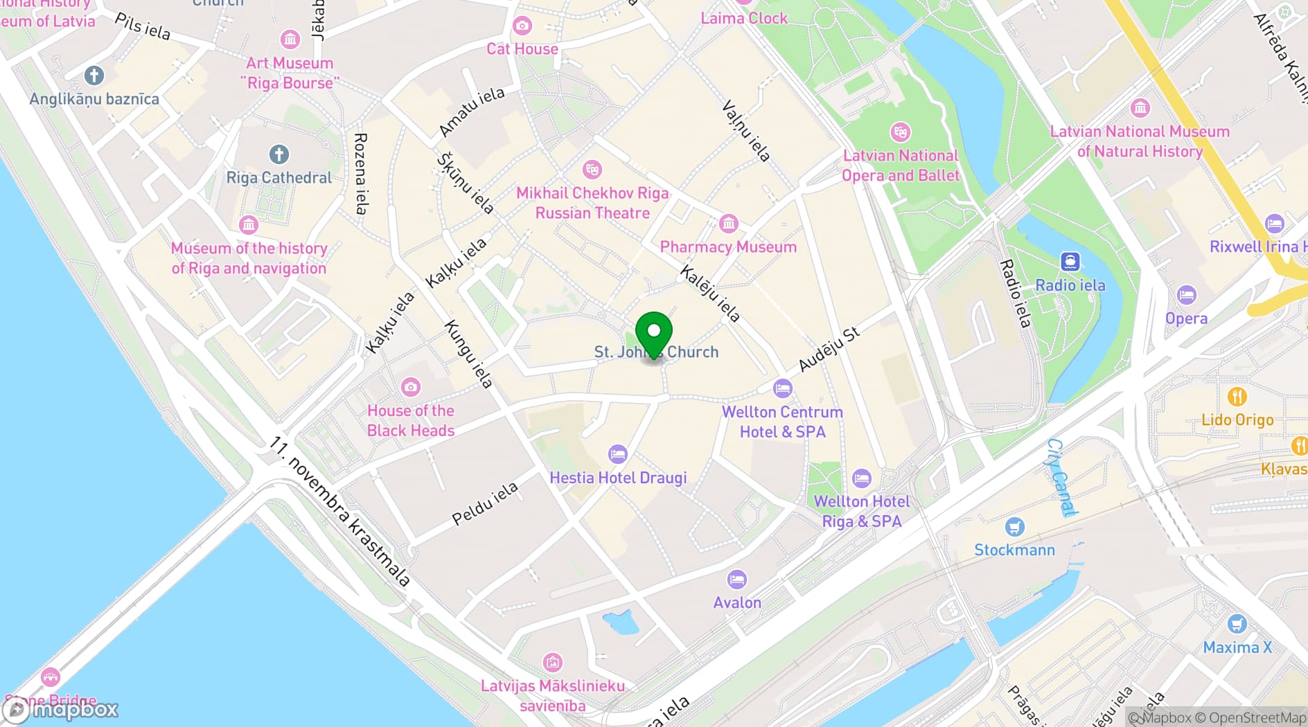 Map showing Restaurant in Riga | Orangerie