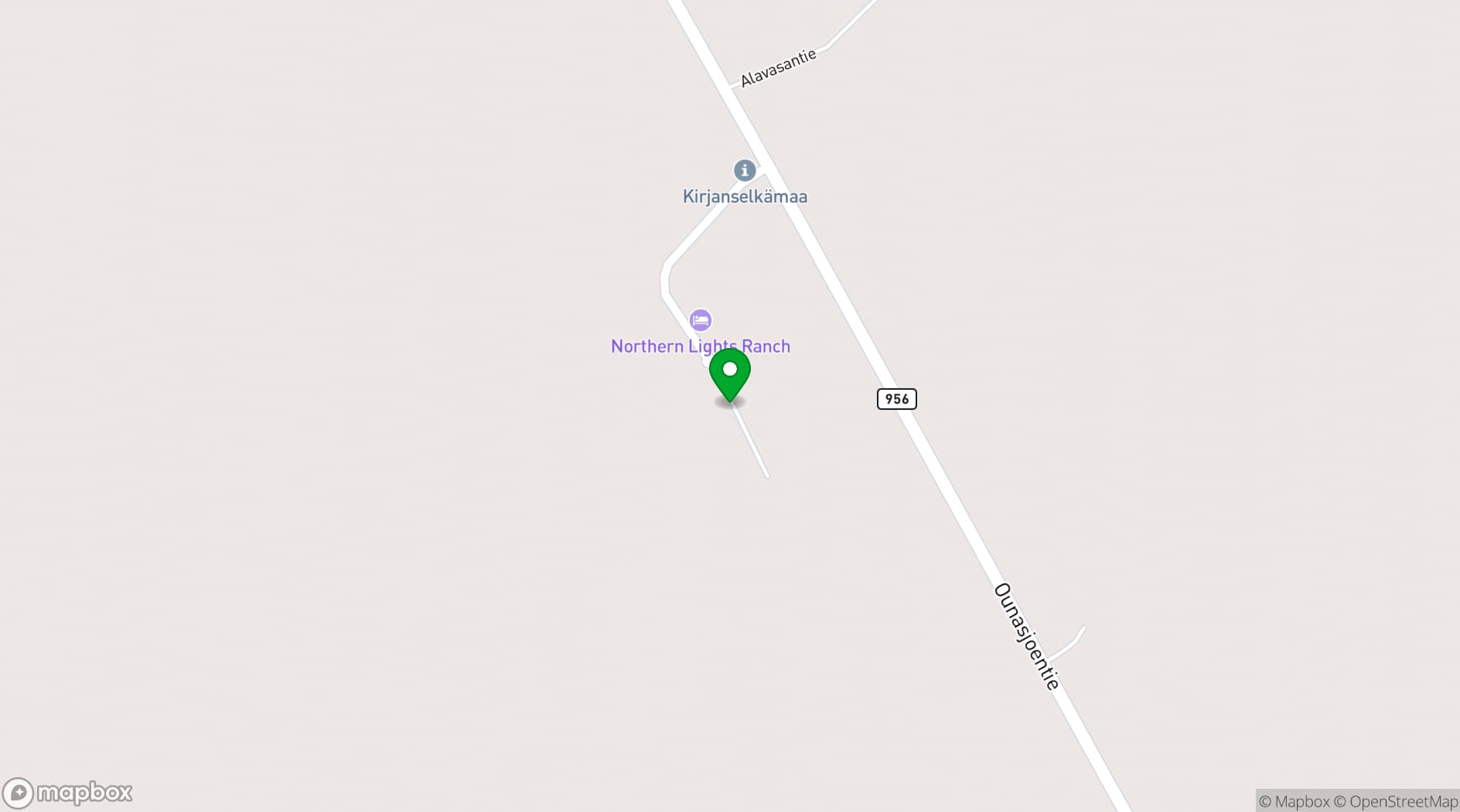 Map showing Northern Lights Ranch