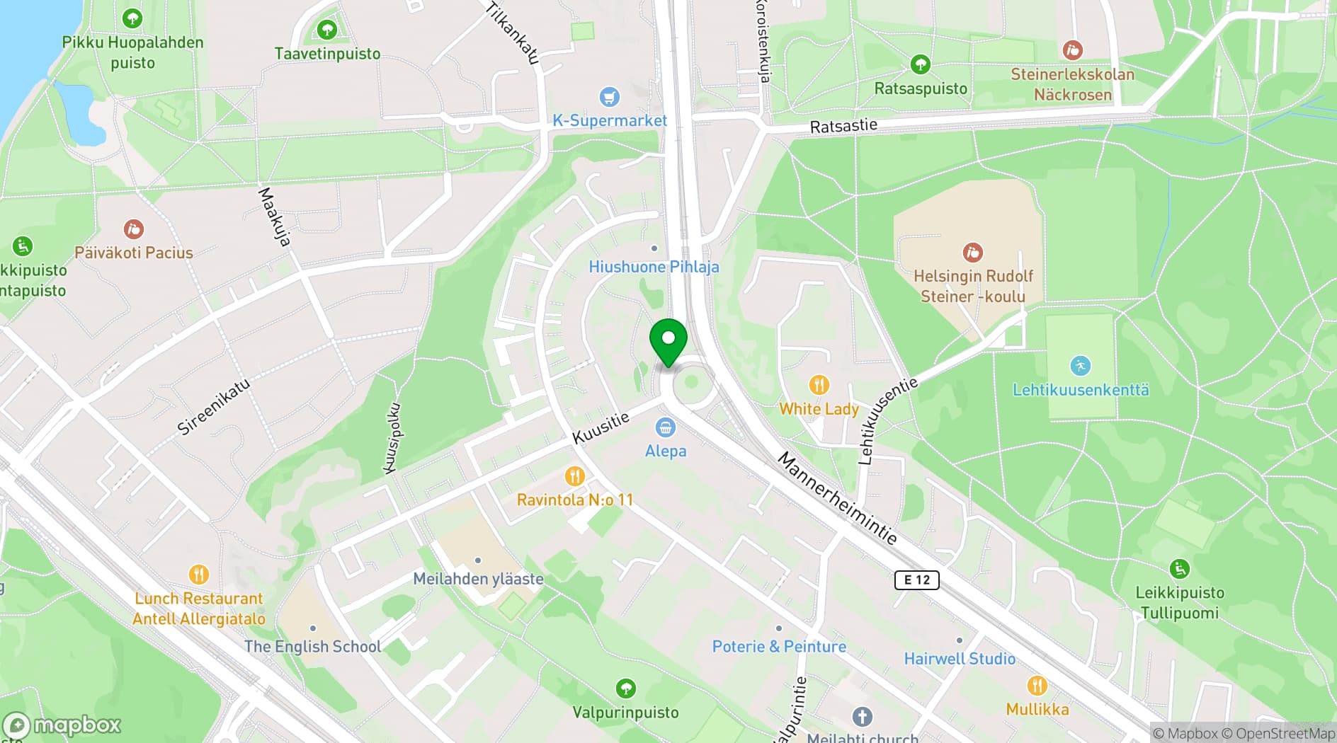 Map showing The Old Student House