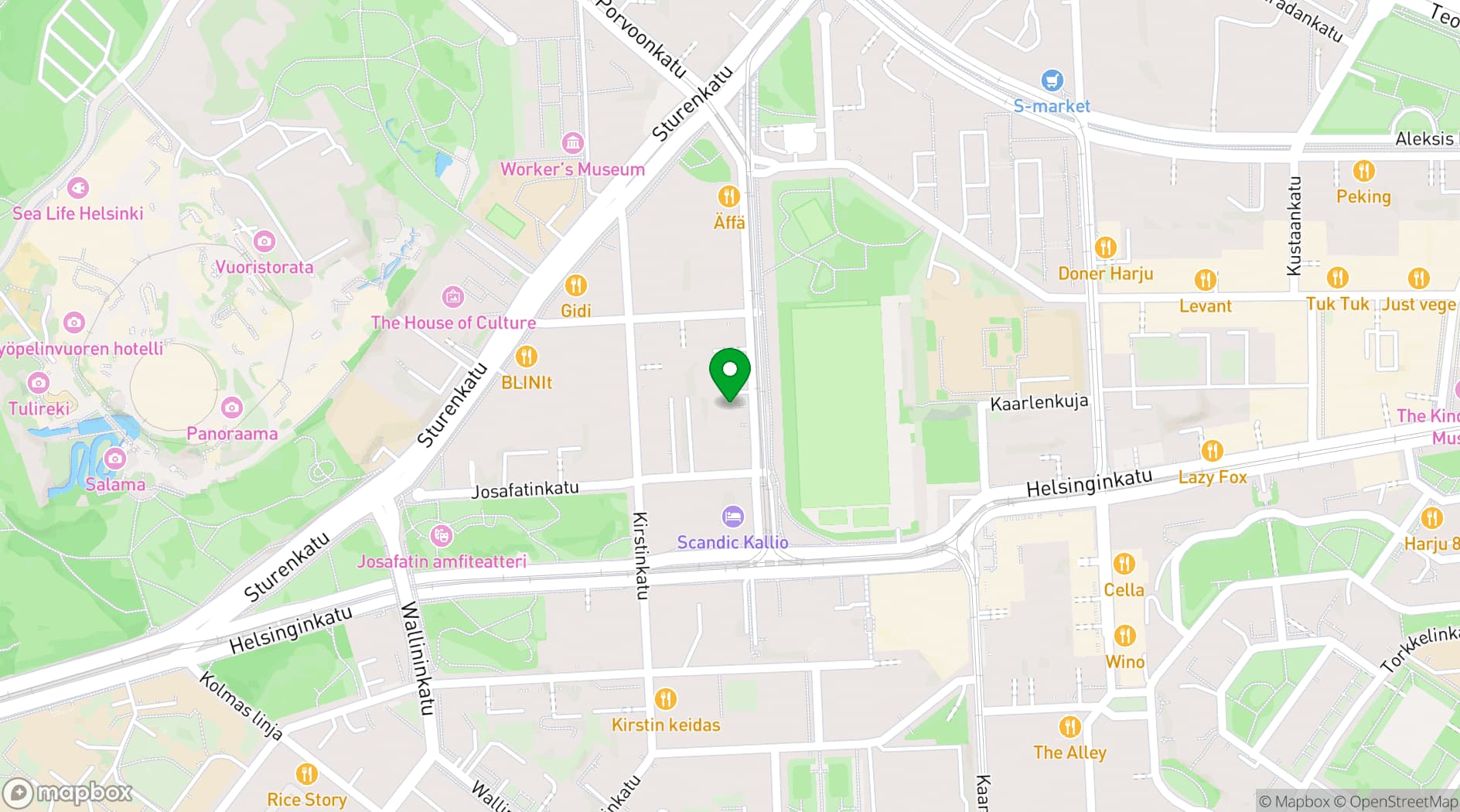 Map showing Taverna Zorbas