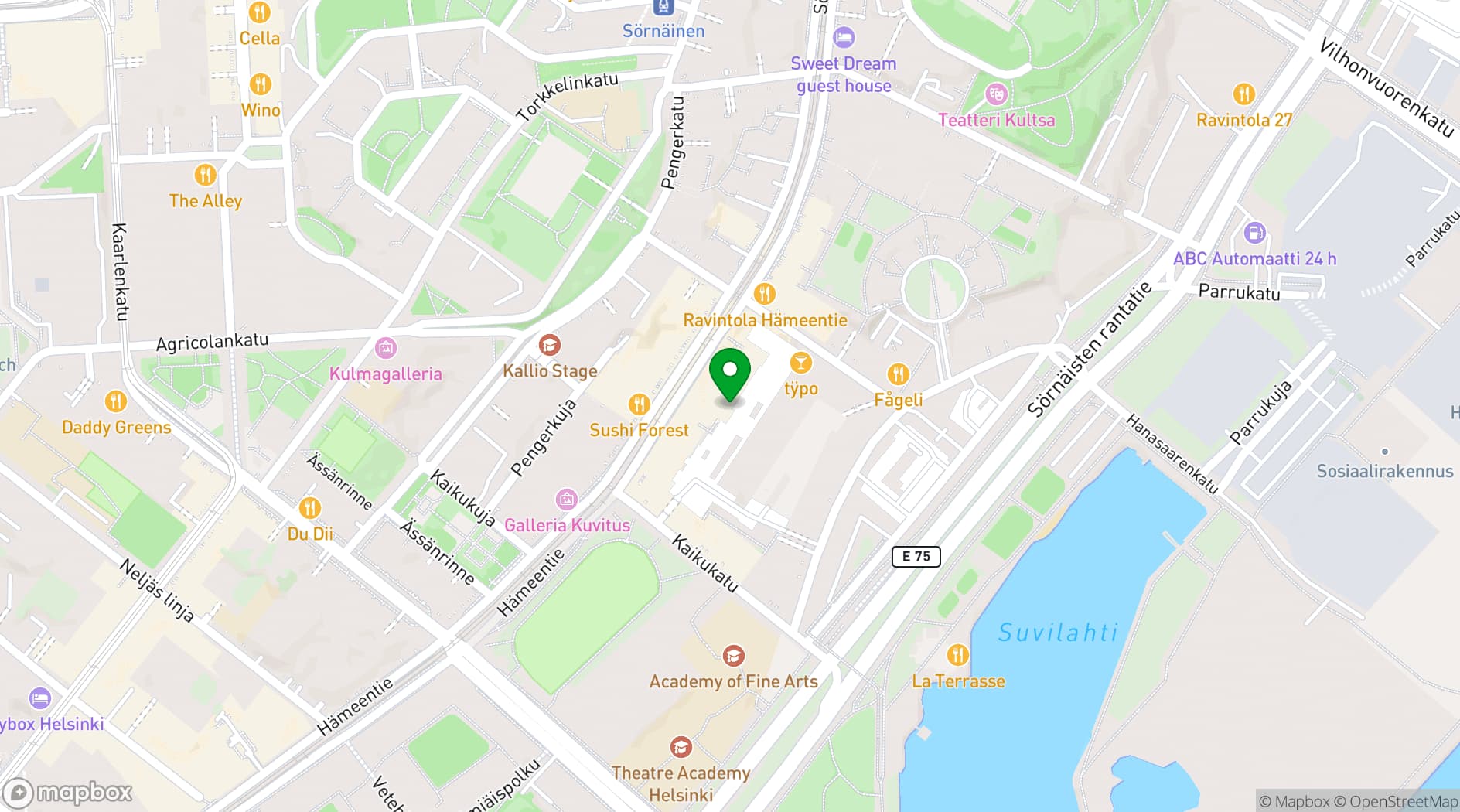 Map showing Kaiku