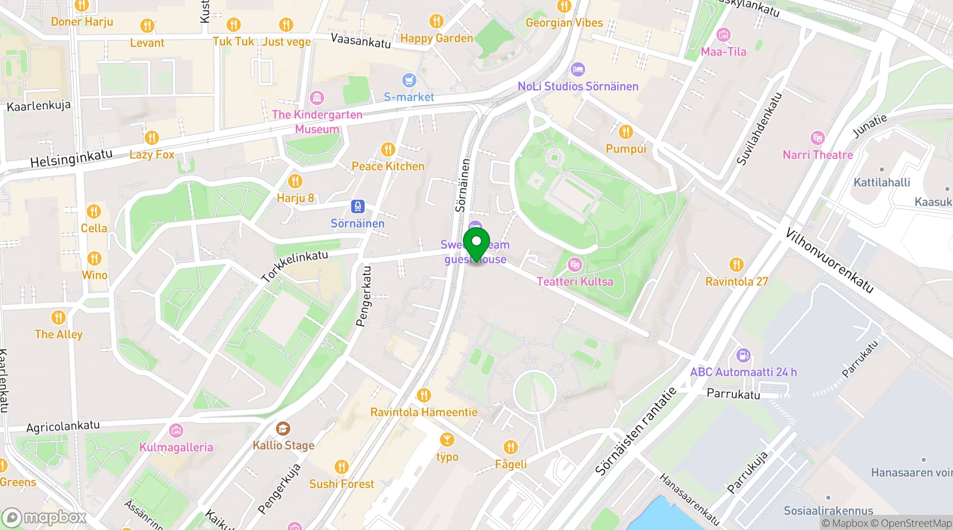 Map showing Sushibar + Wine