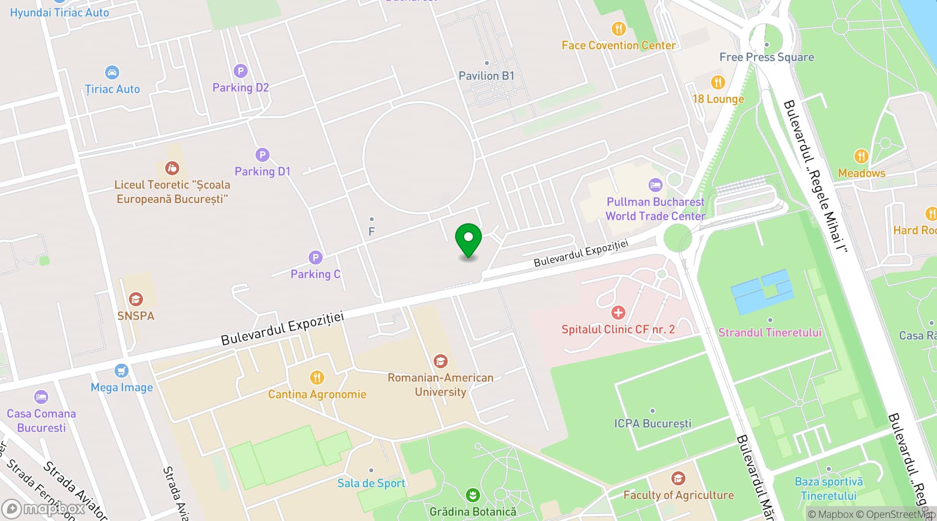 Map showing ROMEXPO