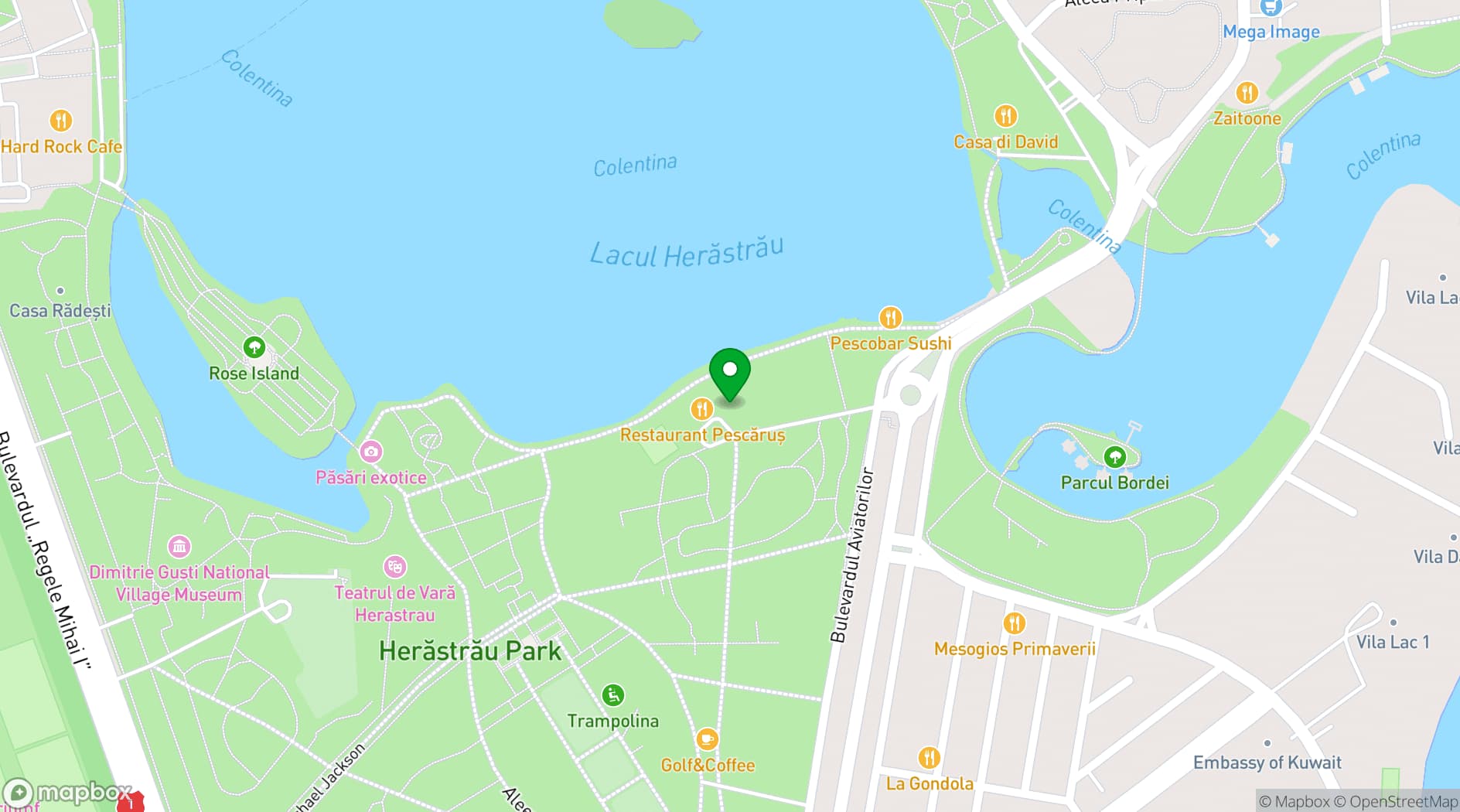 Map showing Restaurant Pescăruș