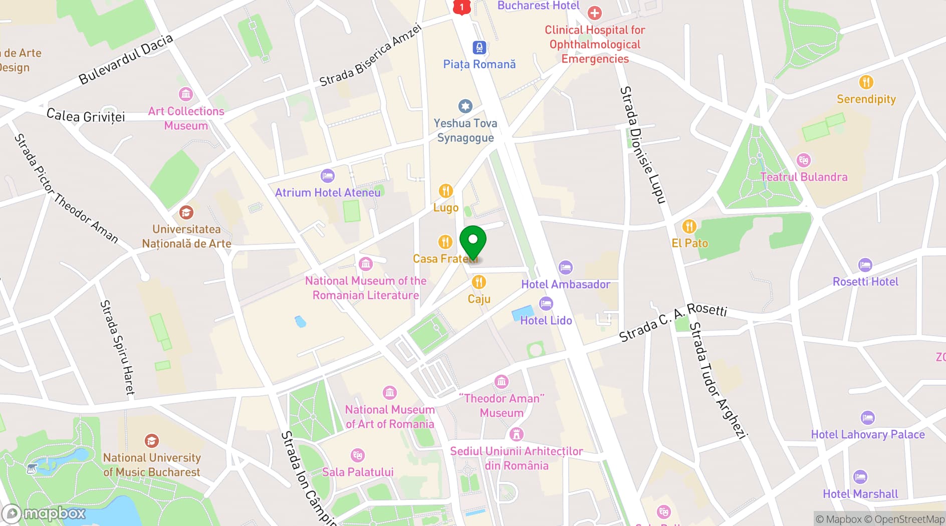 Map showing Le Bistrot Français