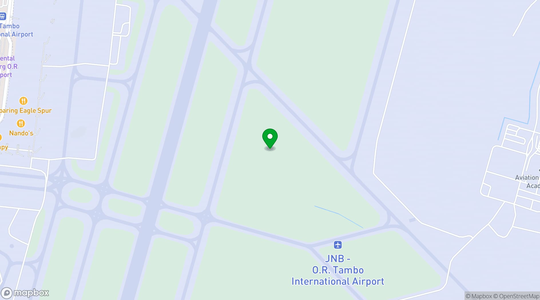 Map showing Southern Sun Hotel