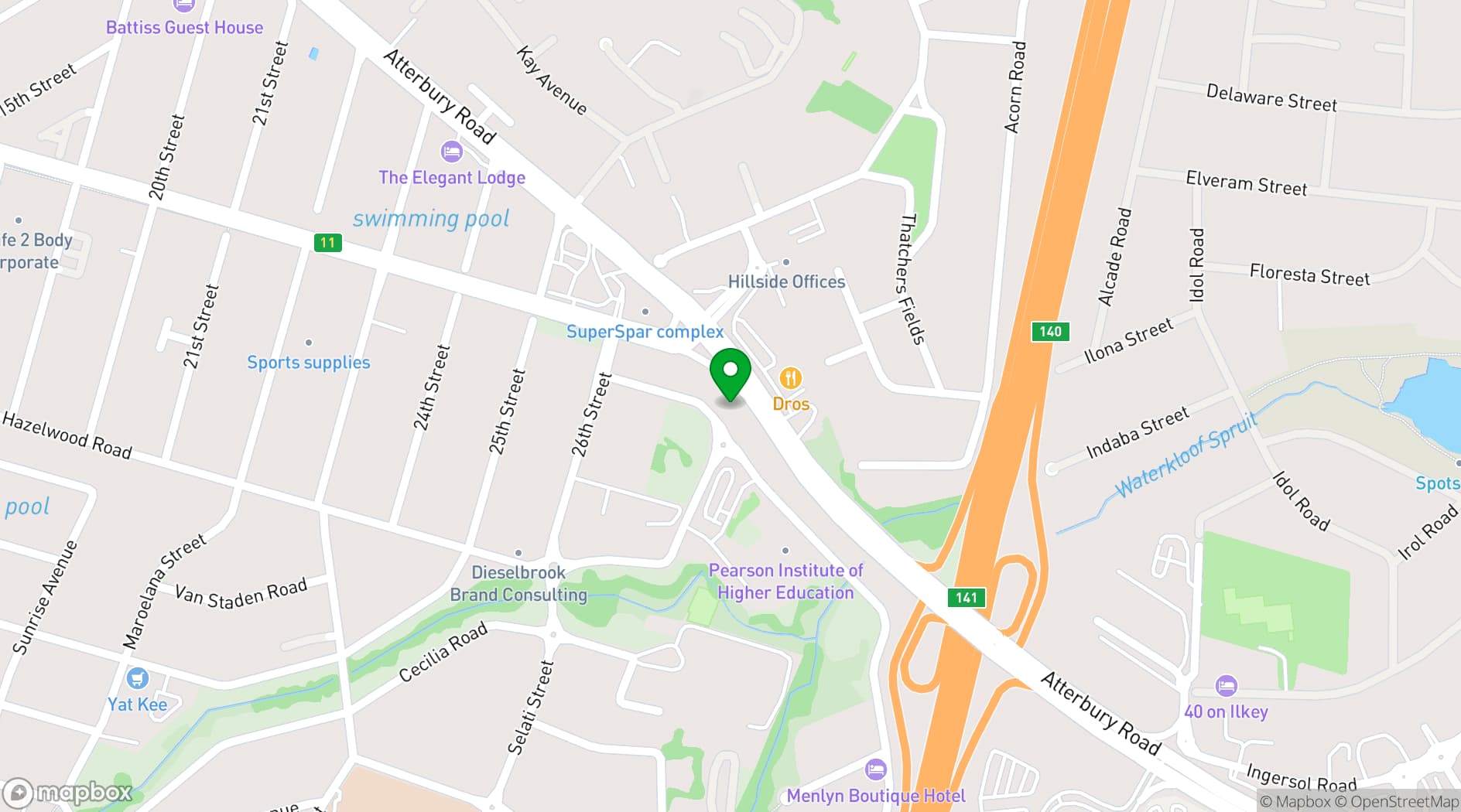 Map showing Loft At Nine